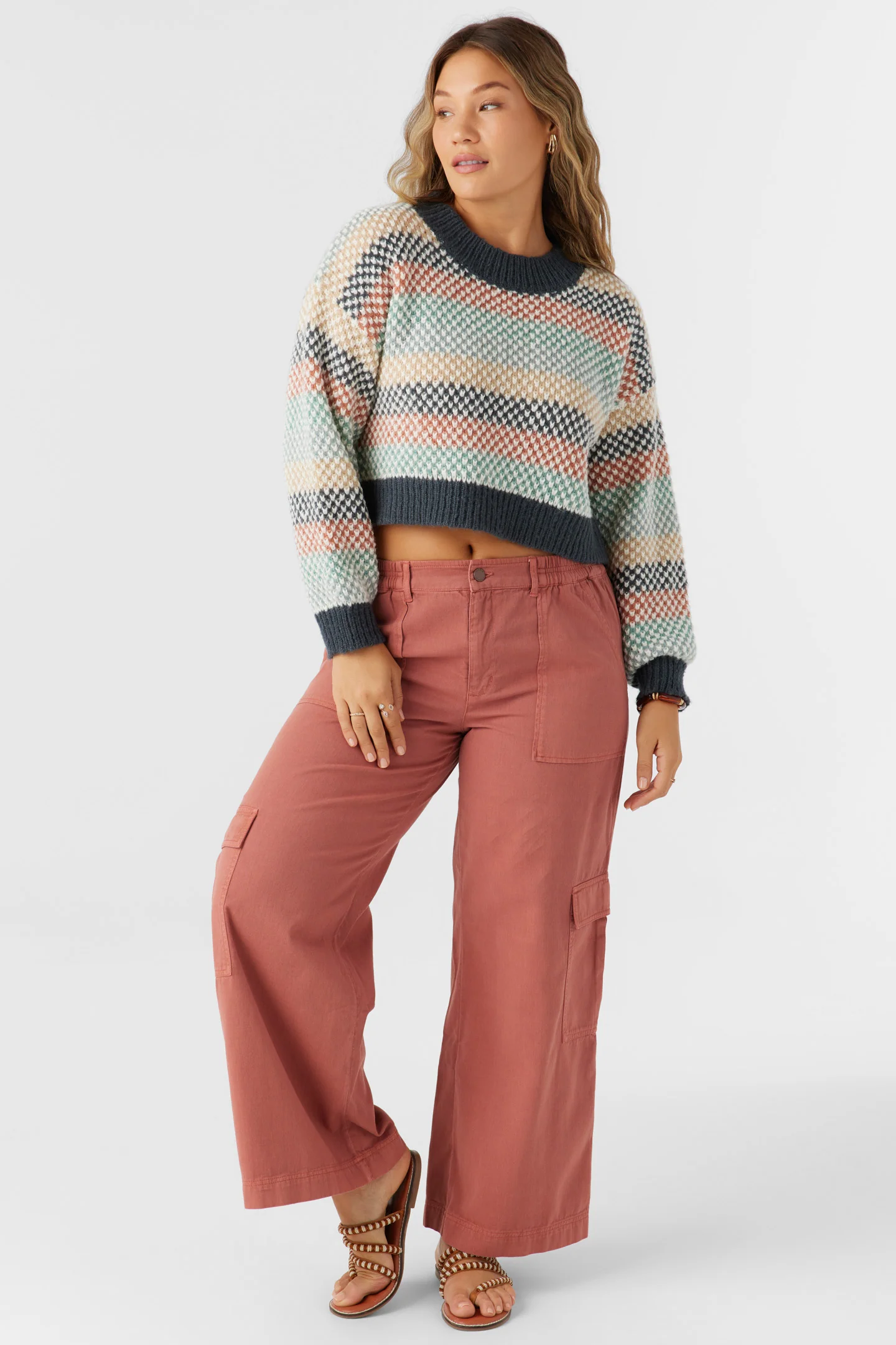 Billie Cropped Stripe Sweater - Image 4