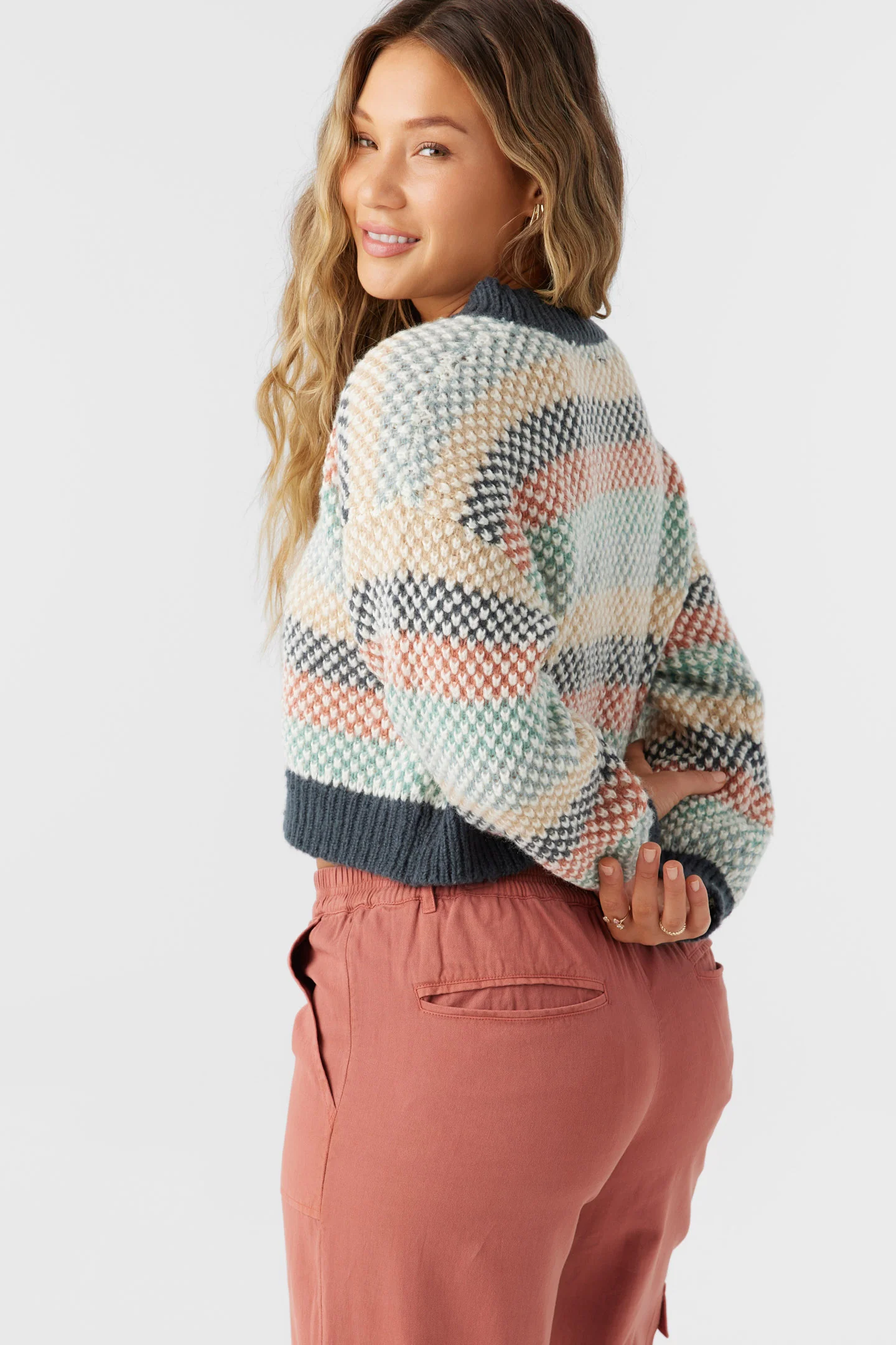Billie Cropped Stripe Sweater - Image 7