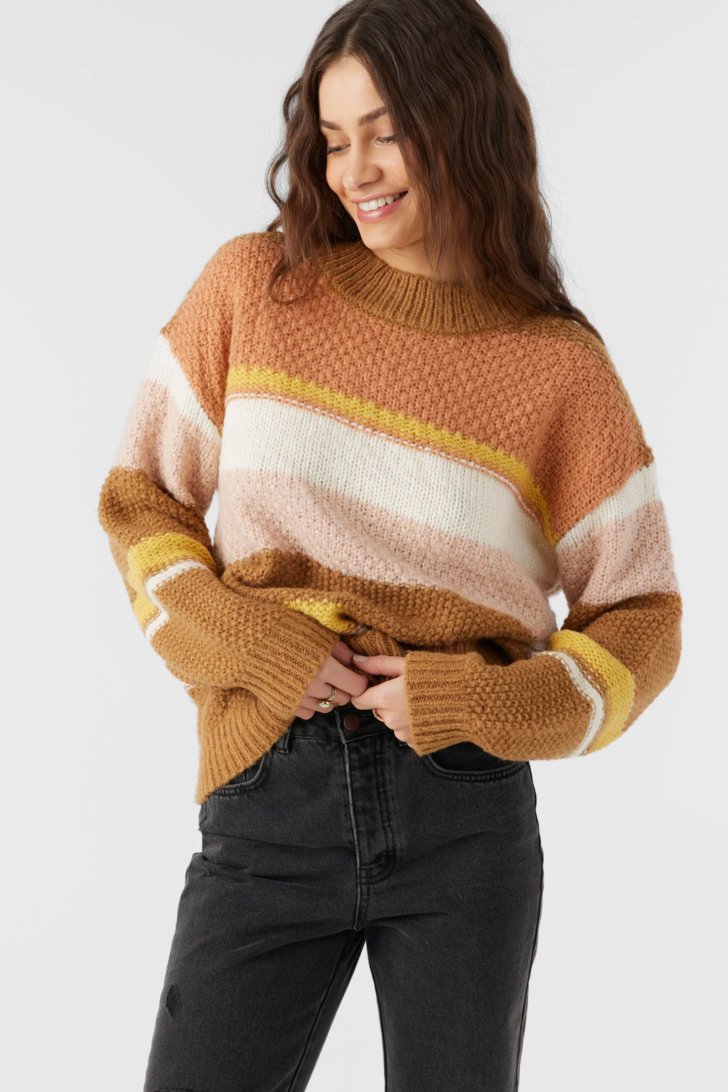 Billie Stripe Mockneck Oversized Sweater - Image 5