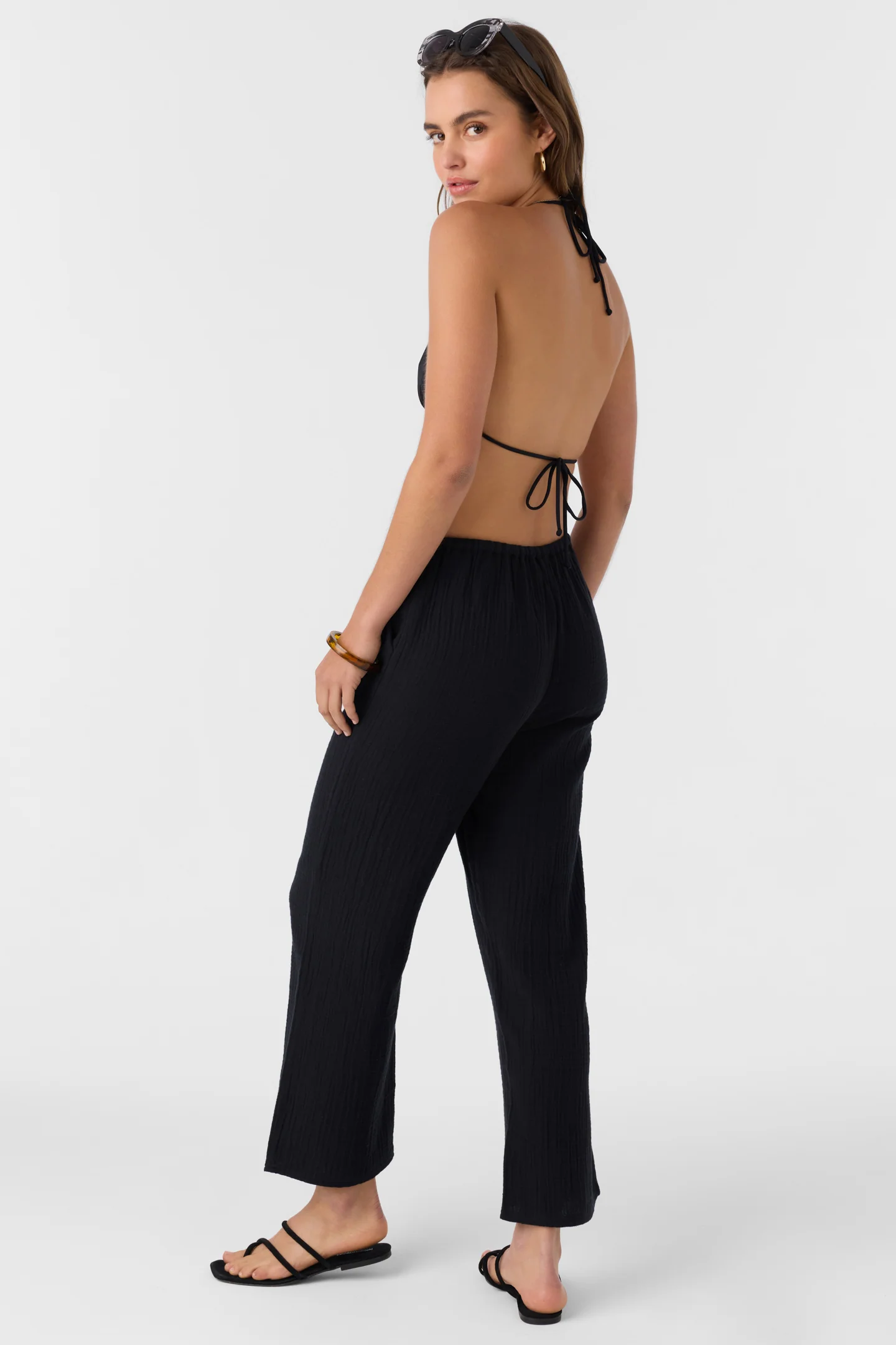 Brenda Crinkle Double Gauze Beach Pants - Image 2