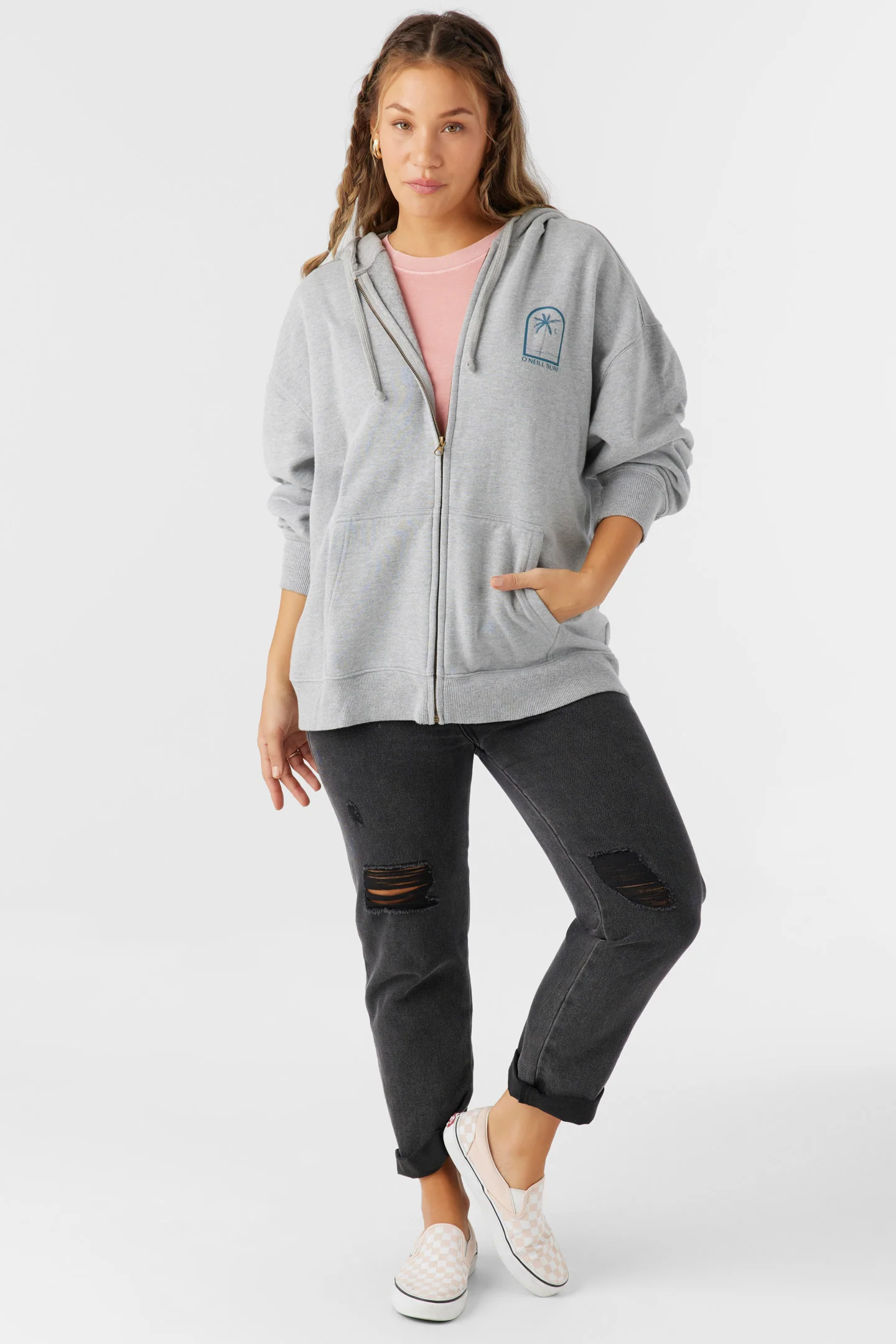 Byron Hooded Oversized Zip Fleece Jacket - Image 3