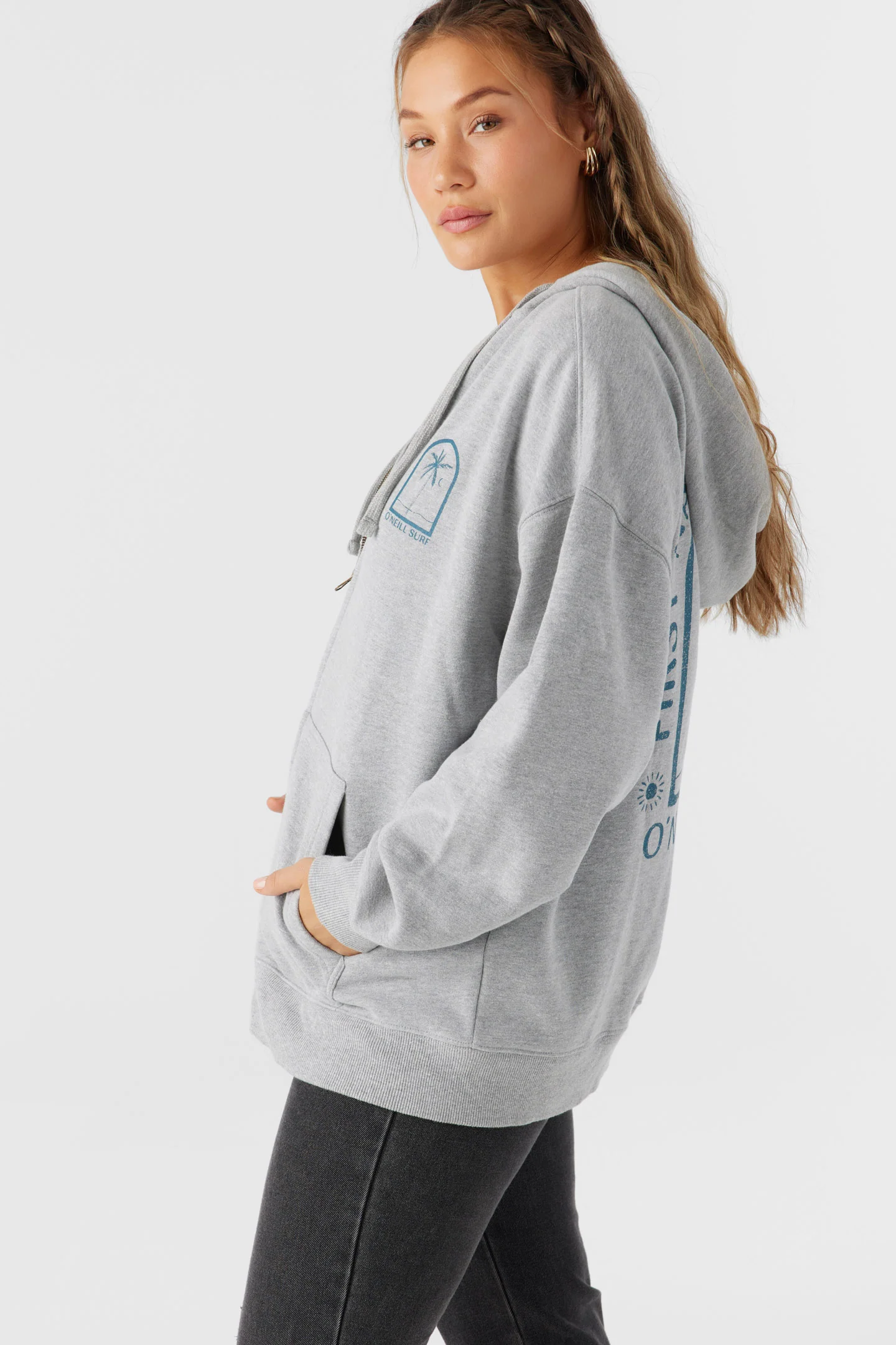 Byron Hooded Oversized Zip Fleece Jacket - Image 5