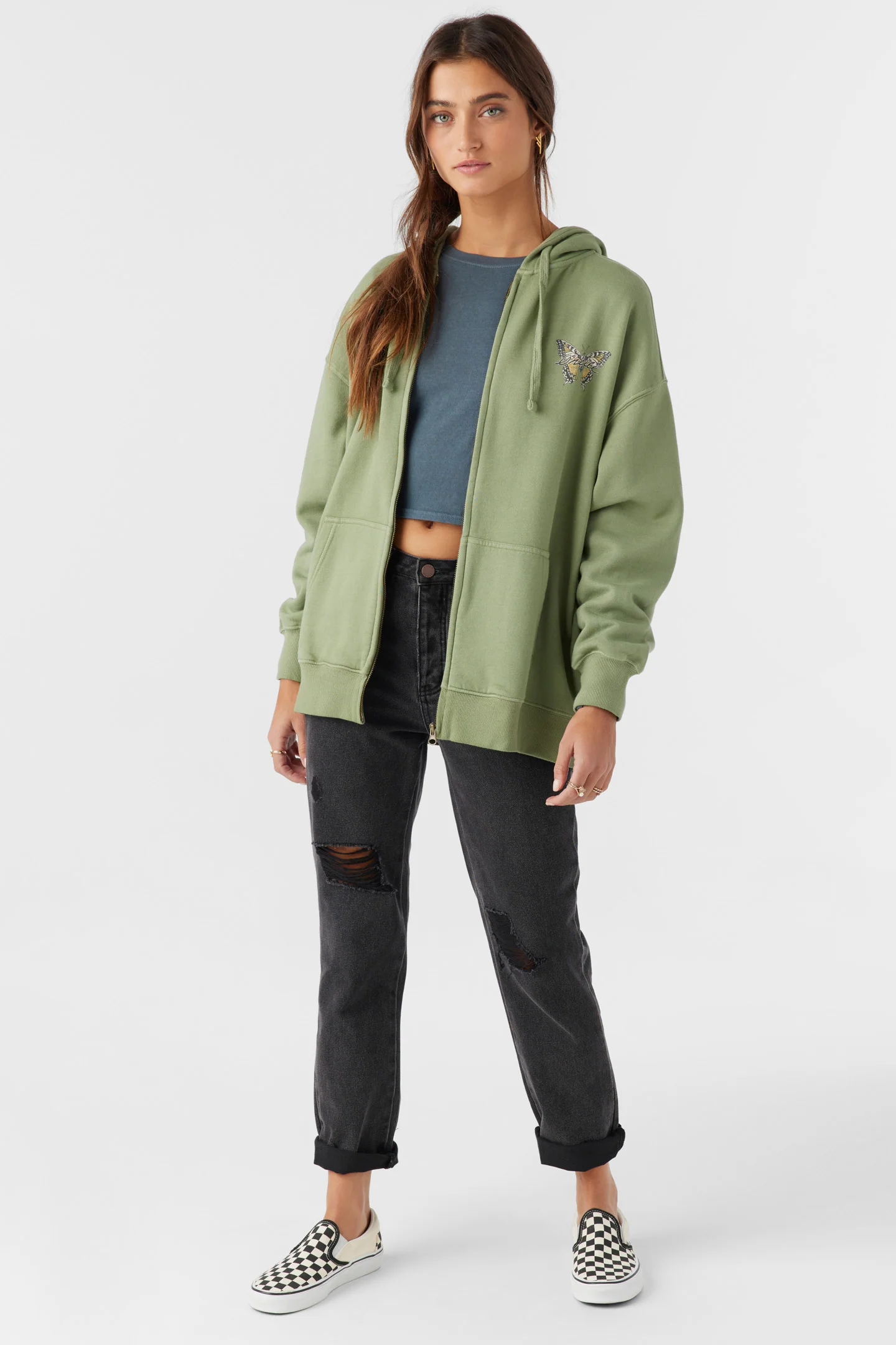 Byron Hooded Oversized Zip Fleece Jacket - Image 3