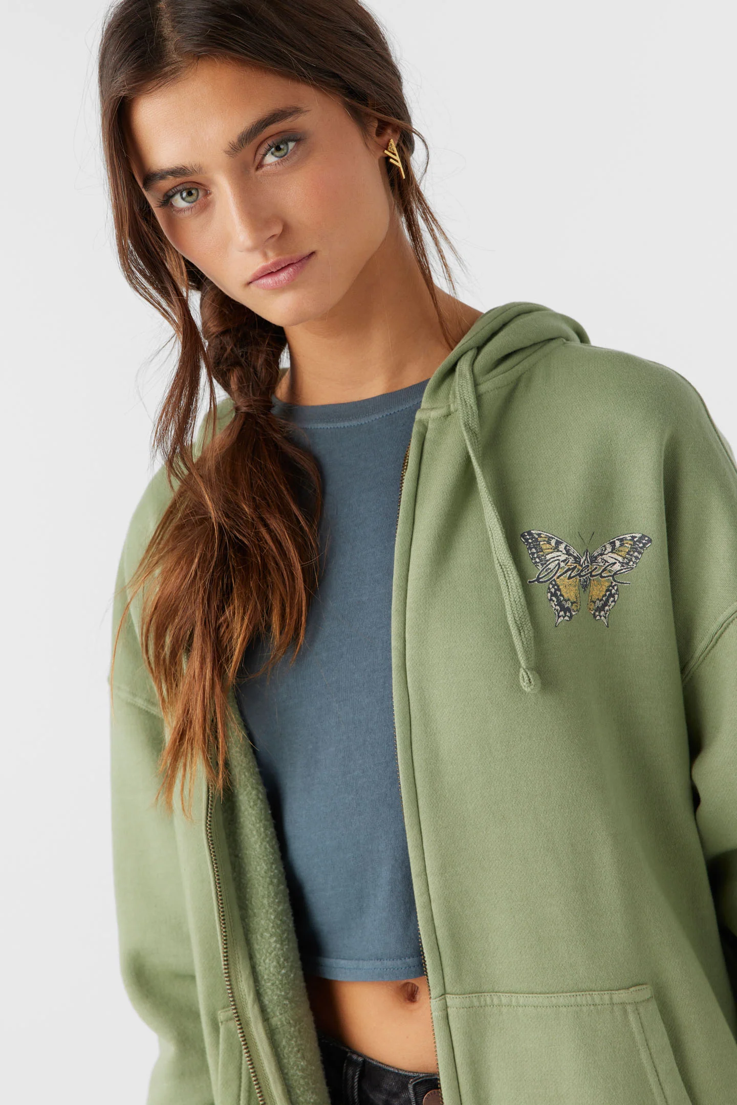 Byron Hooded Oversized Zip Fleece Jacket - Image 4