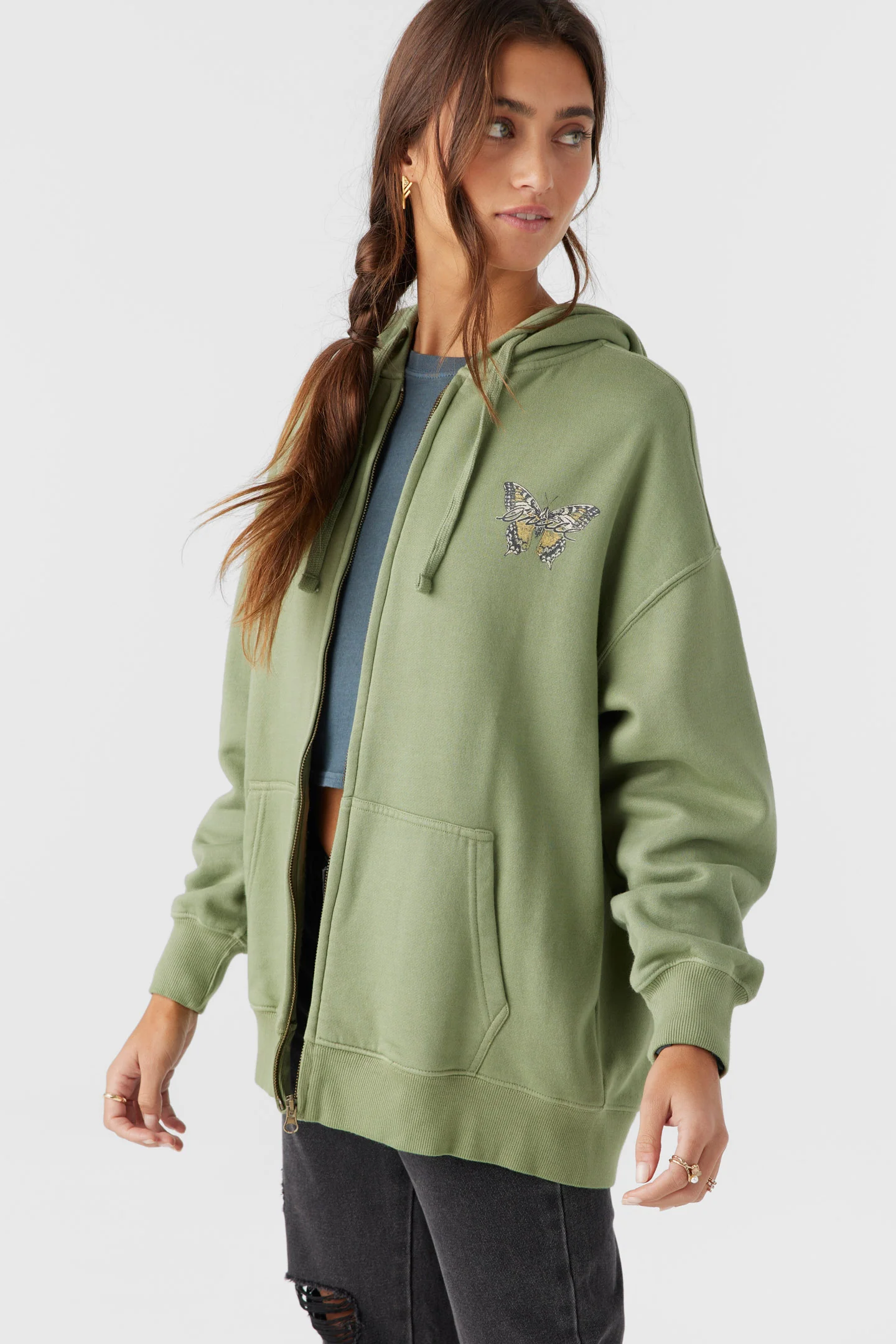 Byron Hooded Oversized Zip Fleece Jacket - Image 5