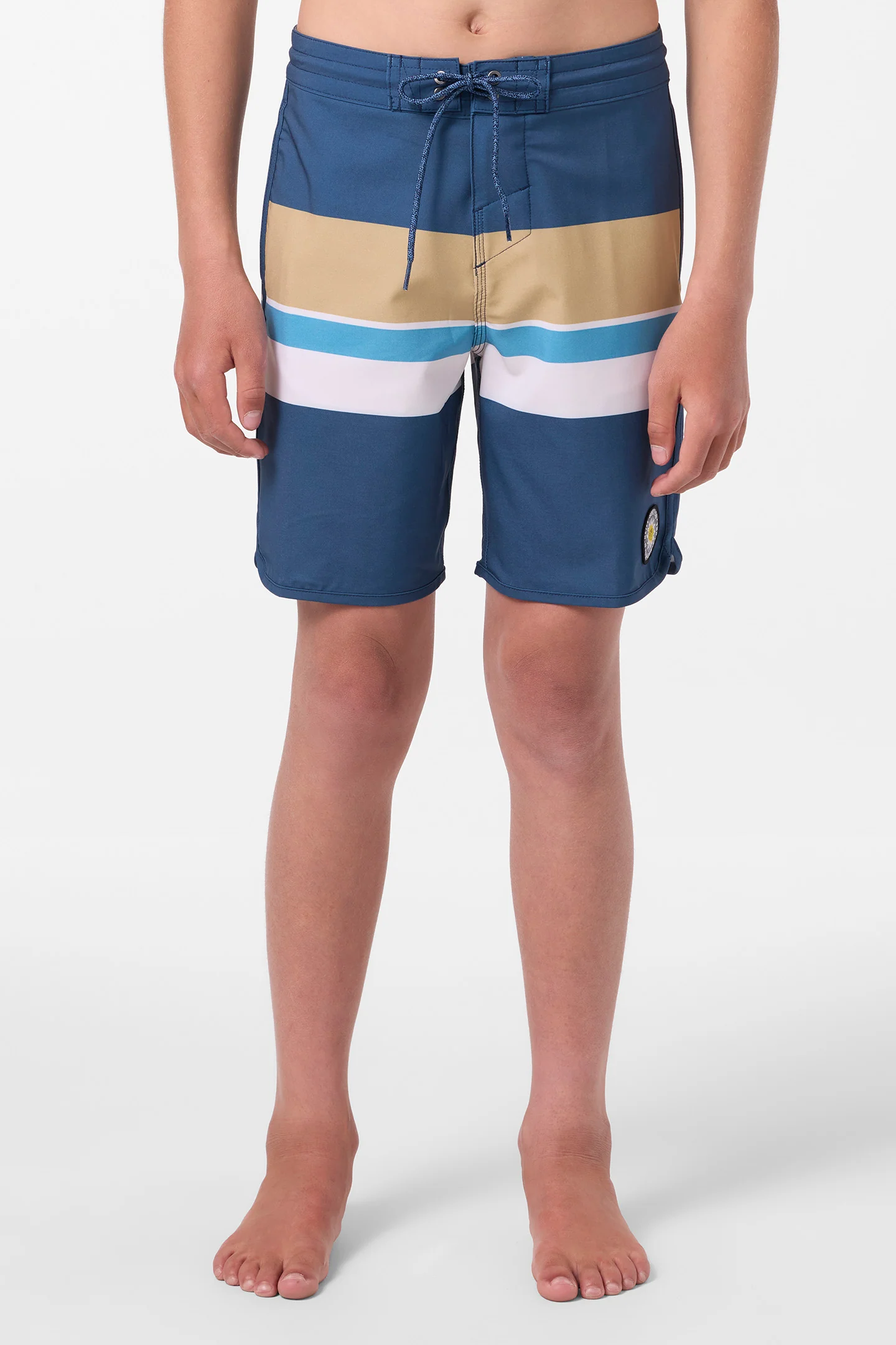 Boy's Cruzer Stripe Scallop 16" Boardshorts - Image 2