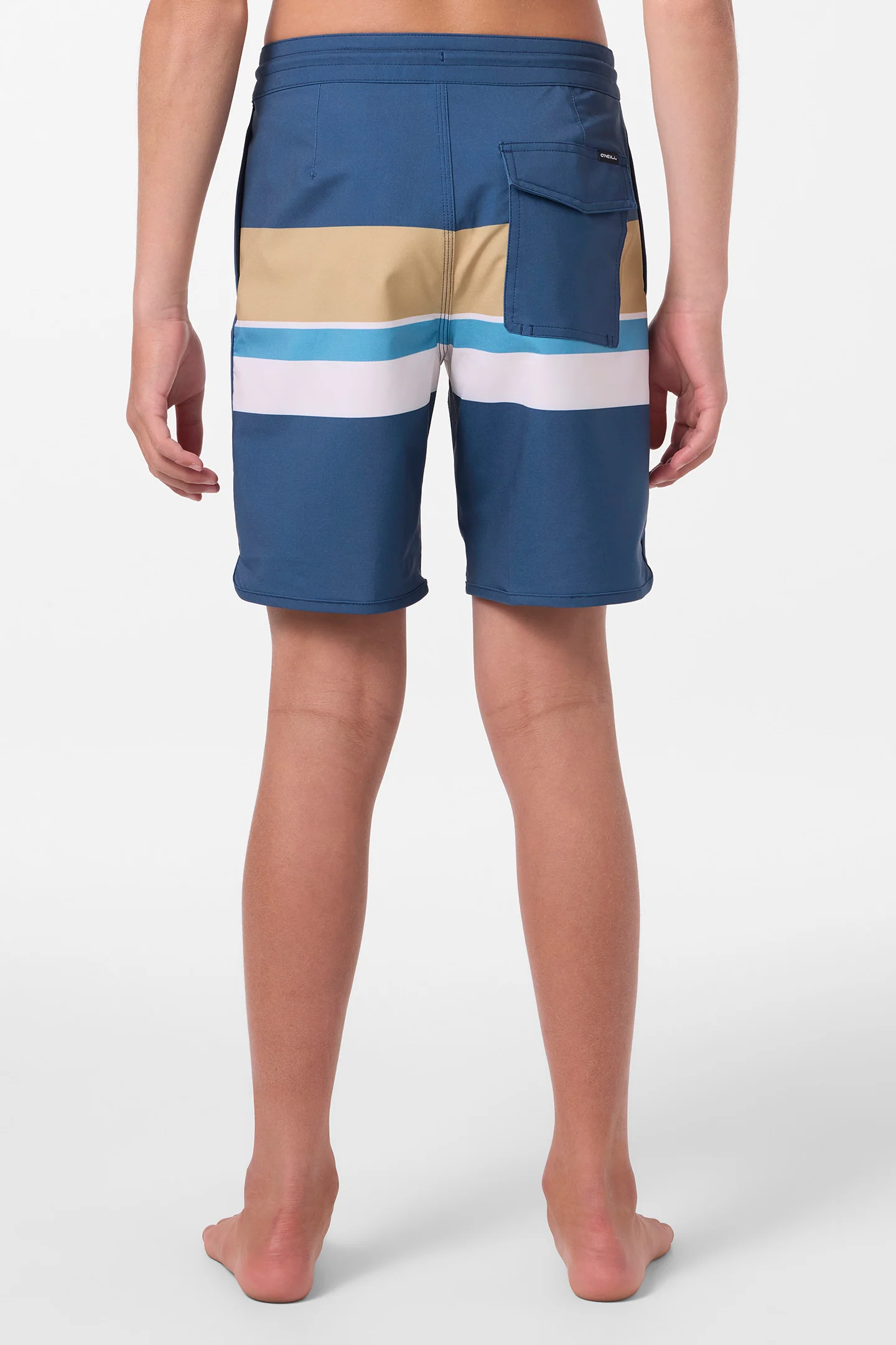 Boy's Cruzer Stripe Scallop 16" Boardshorts - Image 4