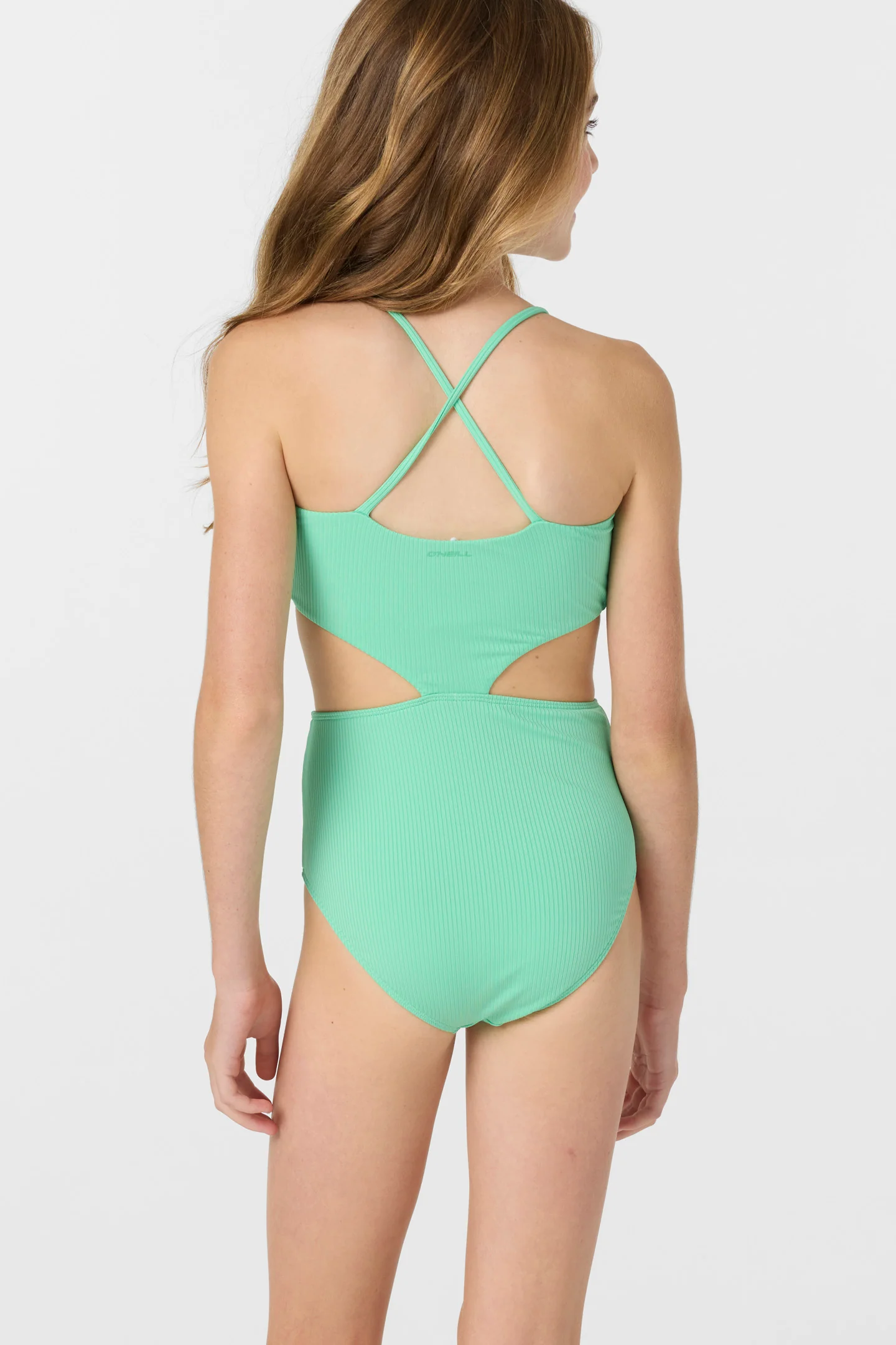 Girl's Dawnbreak Rib Knot Front One-Piece - Image 2