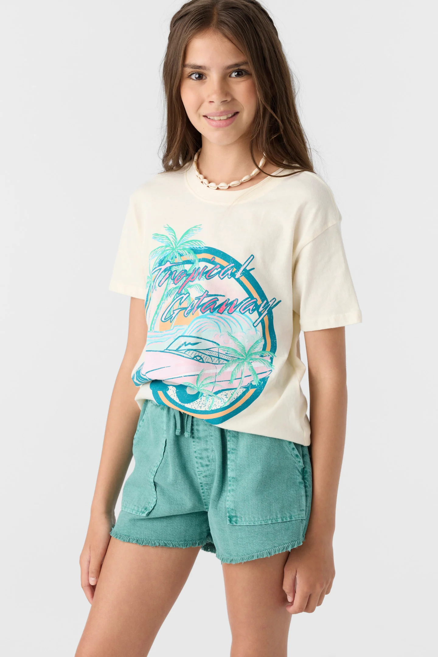 Girl's Tropical Getaway Tee - Image 4