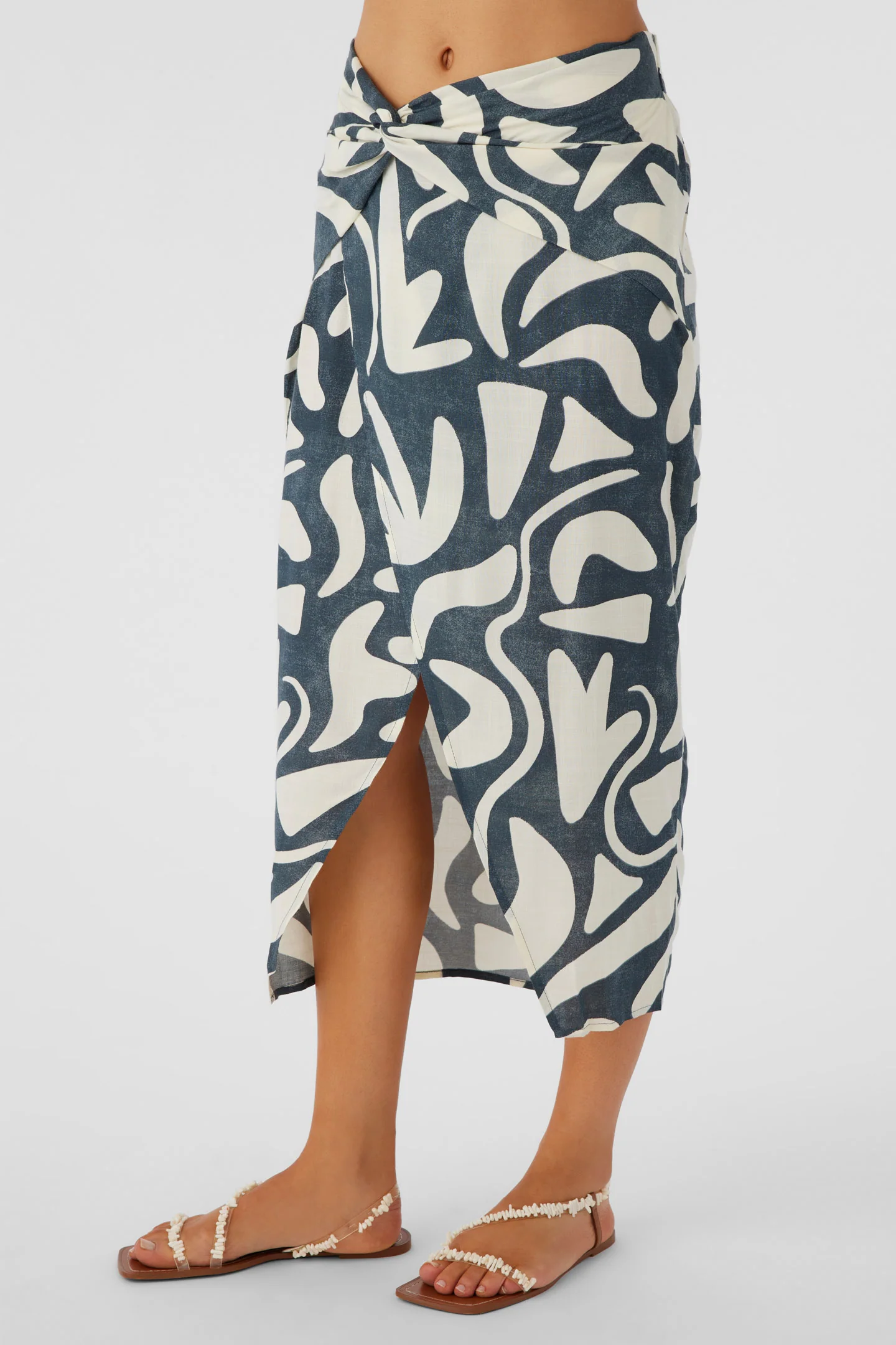 Gretchen Beach Hut Geo Knot Wrap Midi Skirt - Image 5