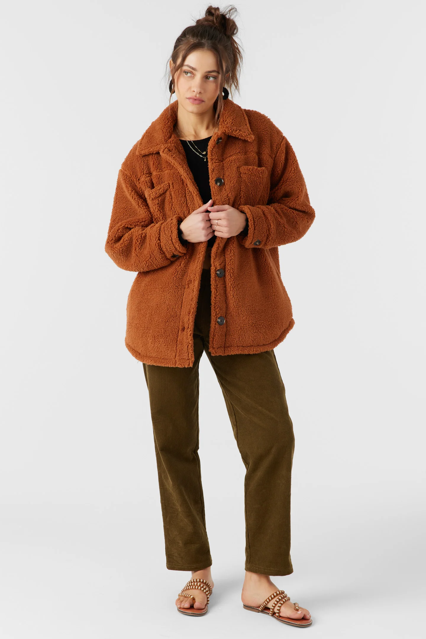 Heath High Pile Oversized Fleece Jacket - Image 3