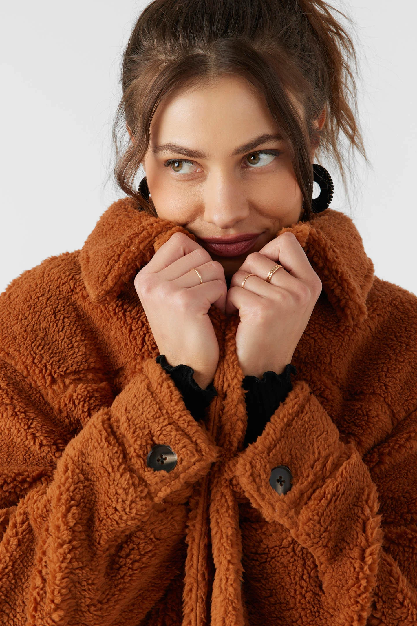Heath High Pile Oversized Fleece Jacket - Image 4