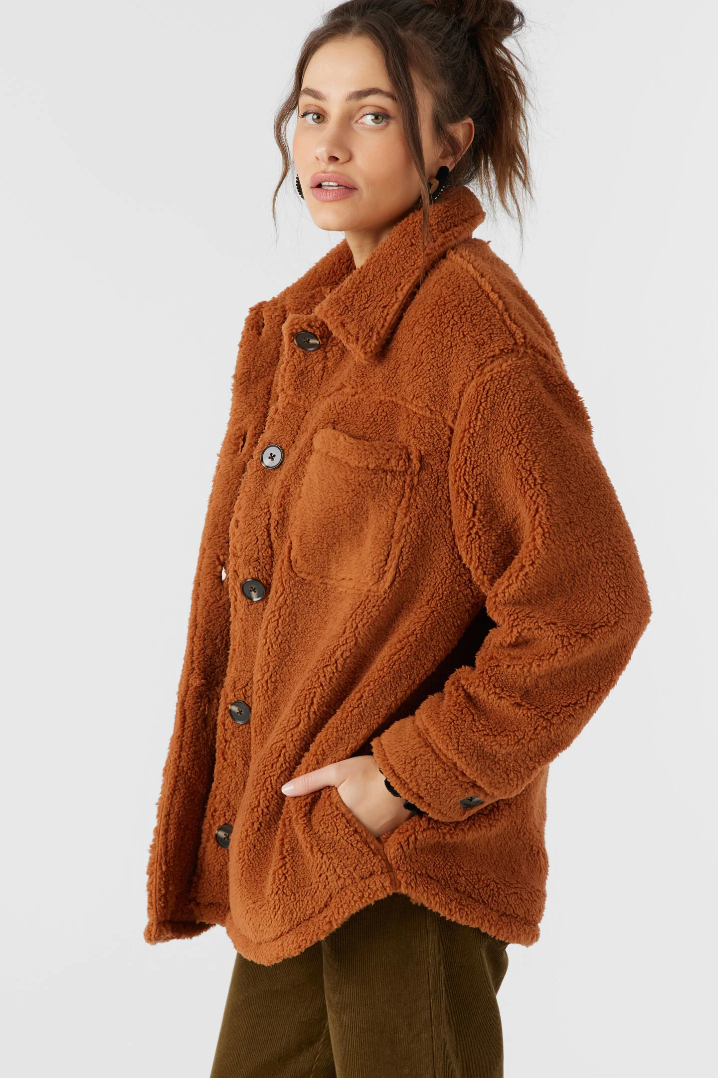 Heath High Pile Oversized Fleece Jacket - Image 5