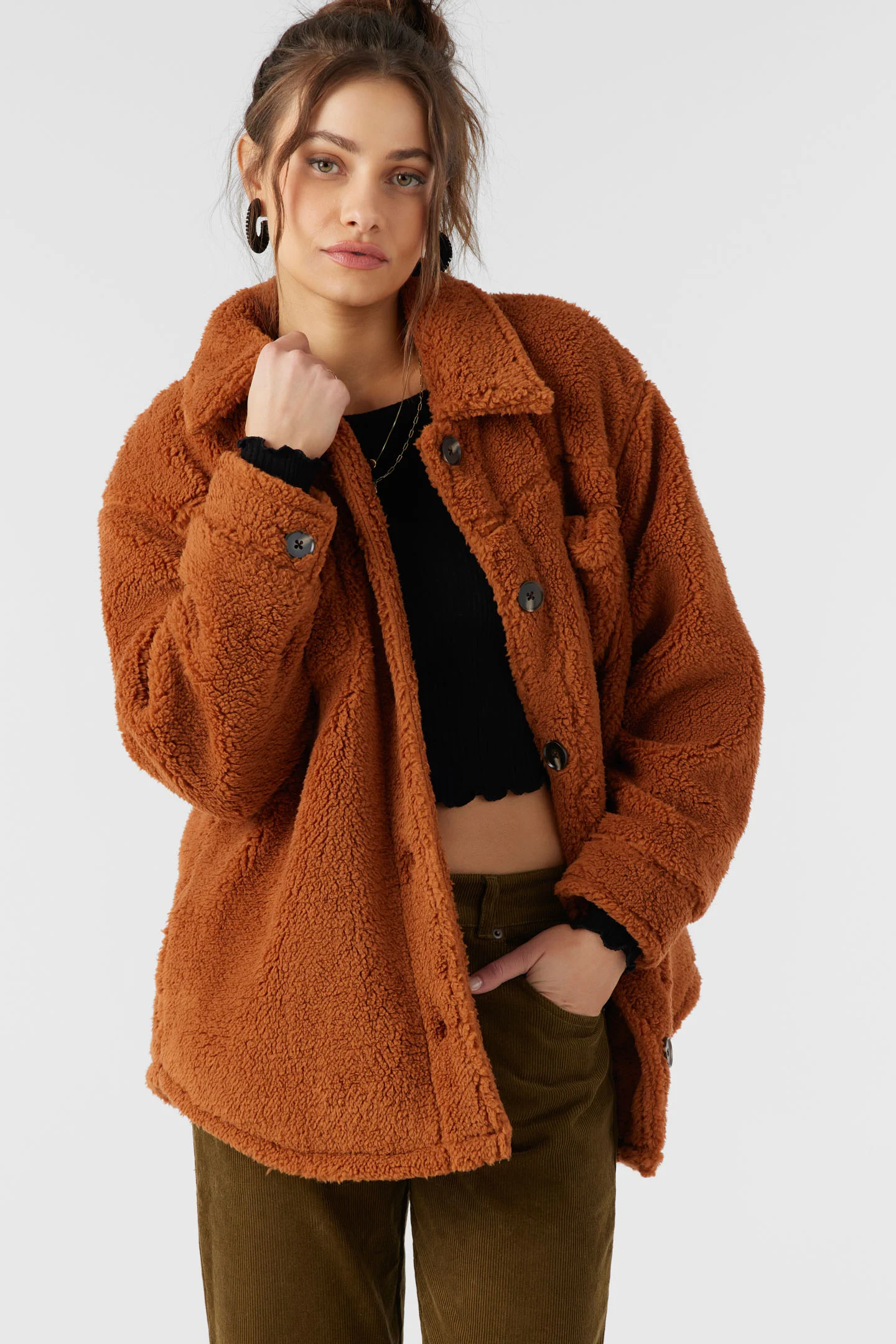 Heath High Pile Oversized Fleece Jacket - Image 6