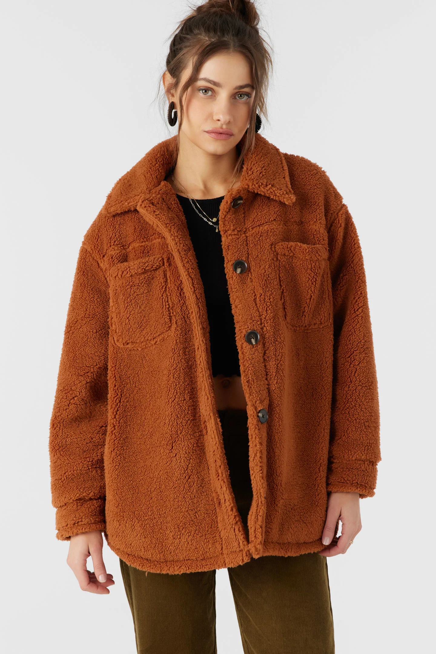Heath High Pile Oversized Fleece Jacket - Image 7