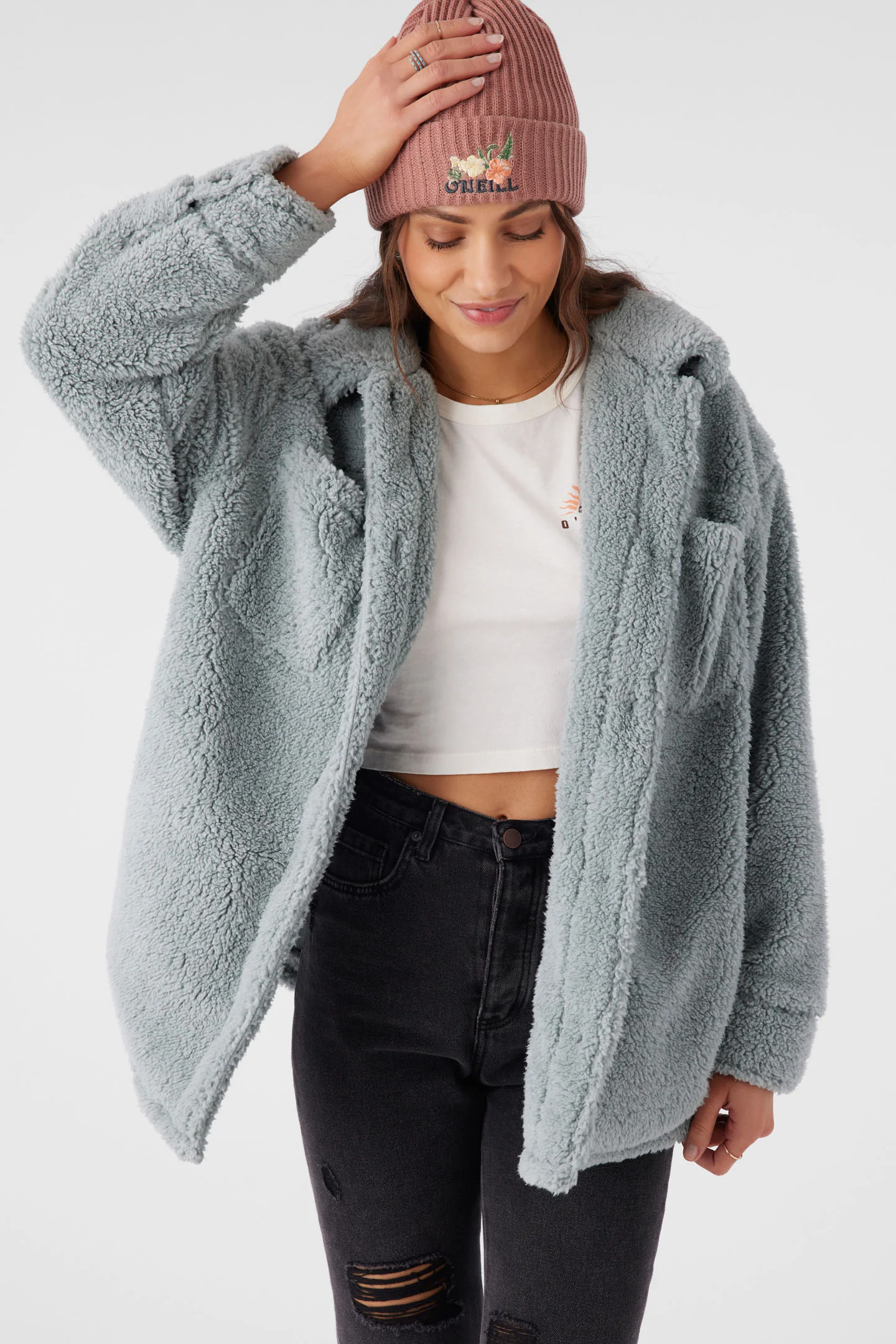 Heath High Pile Oversized Fleece Jacket - Image 9