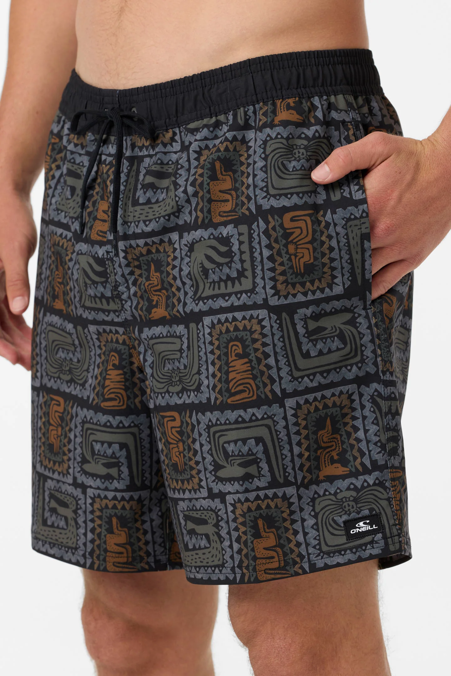 Hermosa Elastic Waist Lined 17" Swim Trunks - Image 6