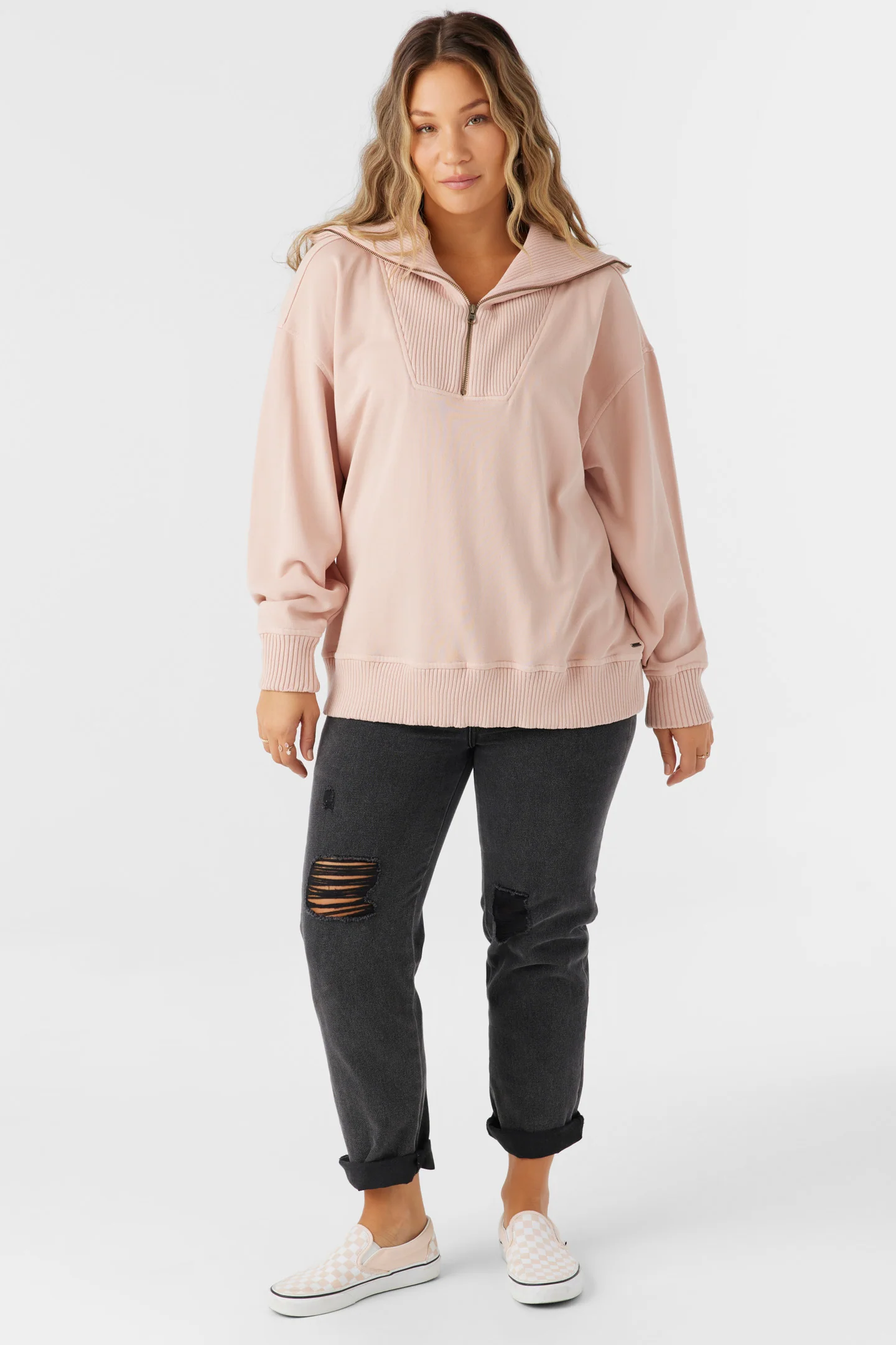 Karma French Terry Half Zip Pullover - Image 3