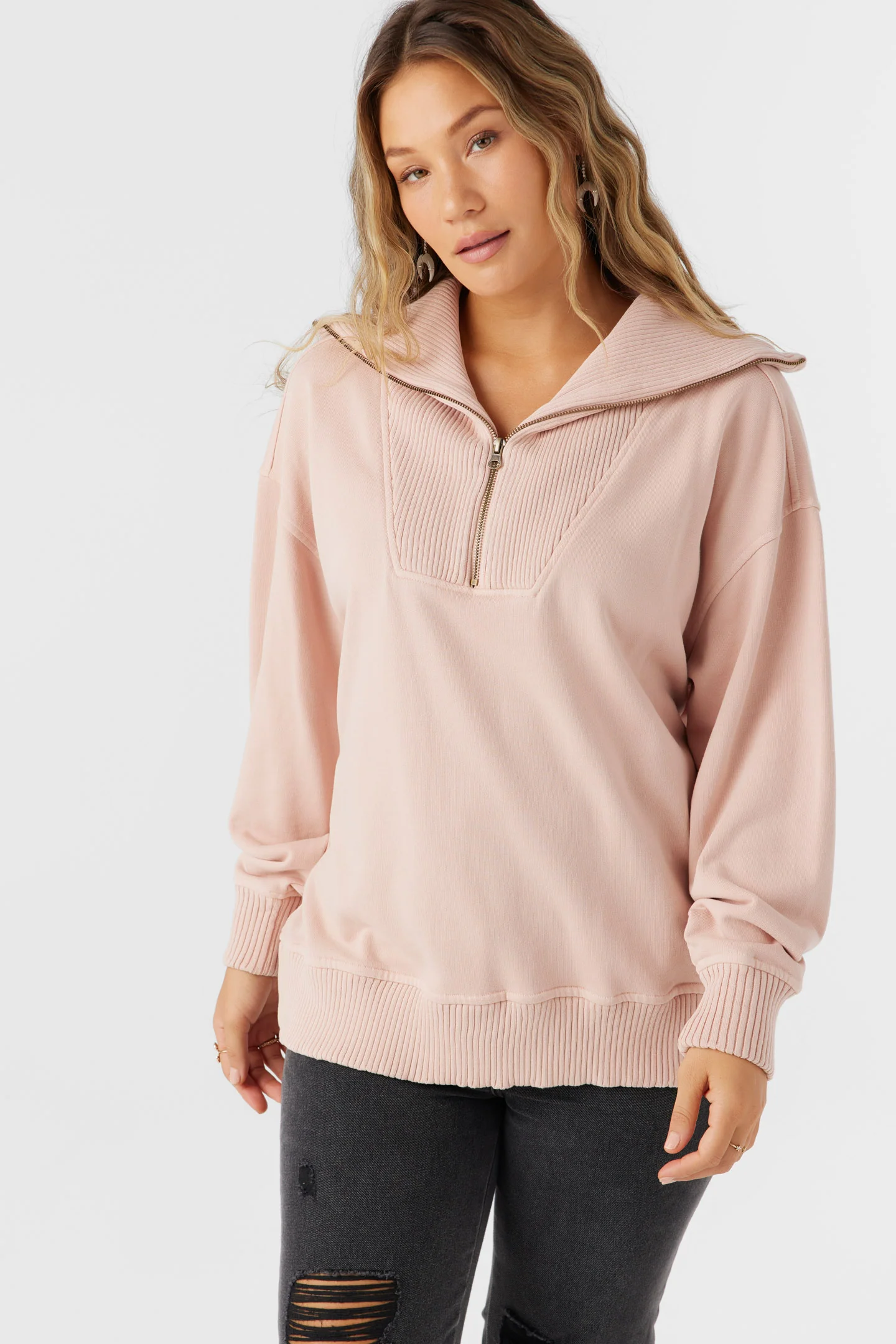Karma French Terry Half Zip Pullover - Image 6
