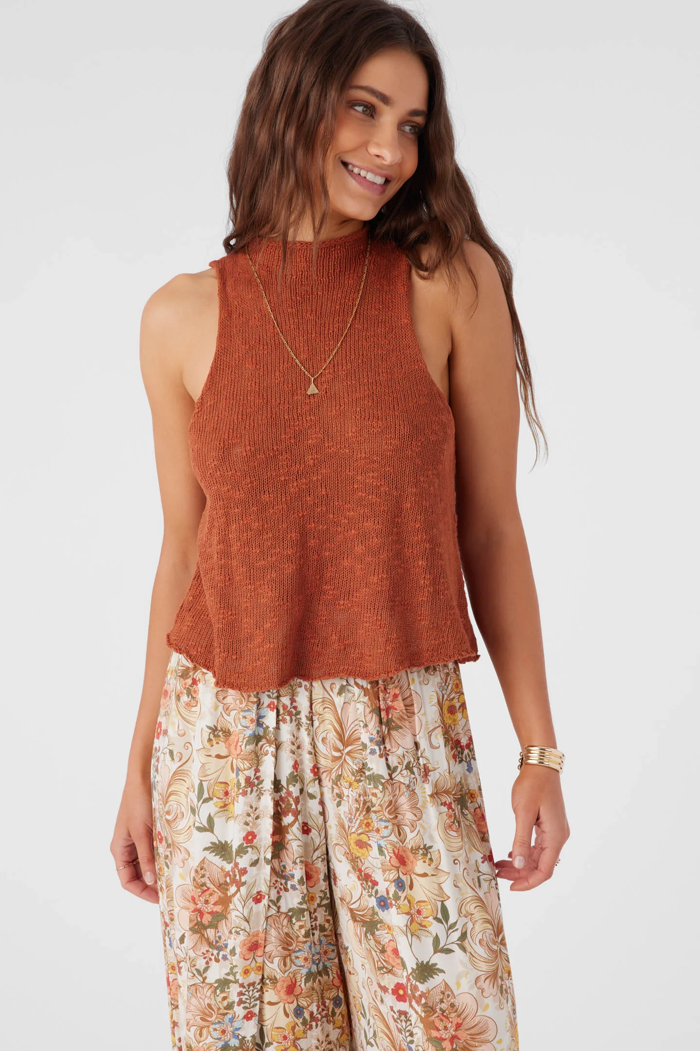 Kinslie Slub Mock Neck Sweater Tank Top - Image 10