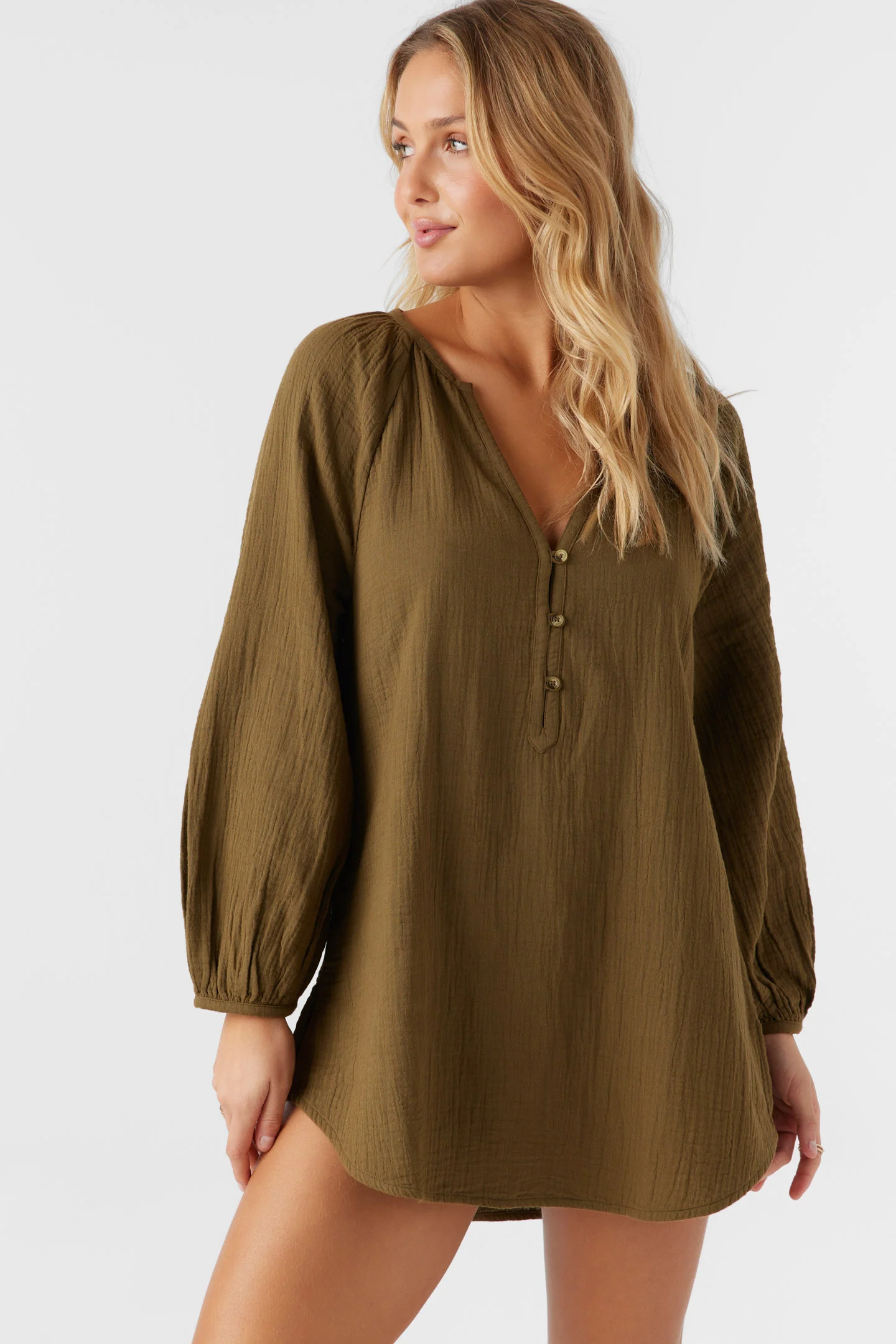 Krysten Crinkle Double Gauze Tunic Swim Cover-Up - Image 4