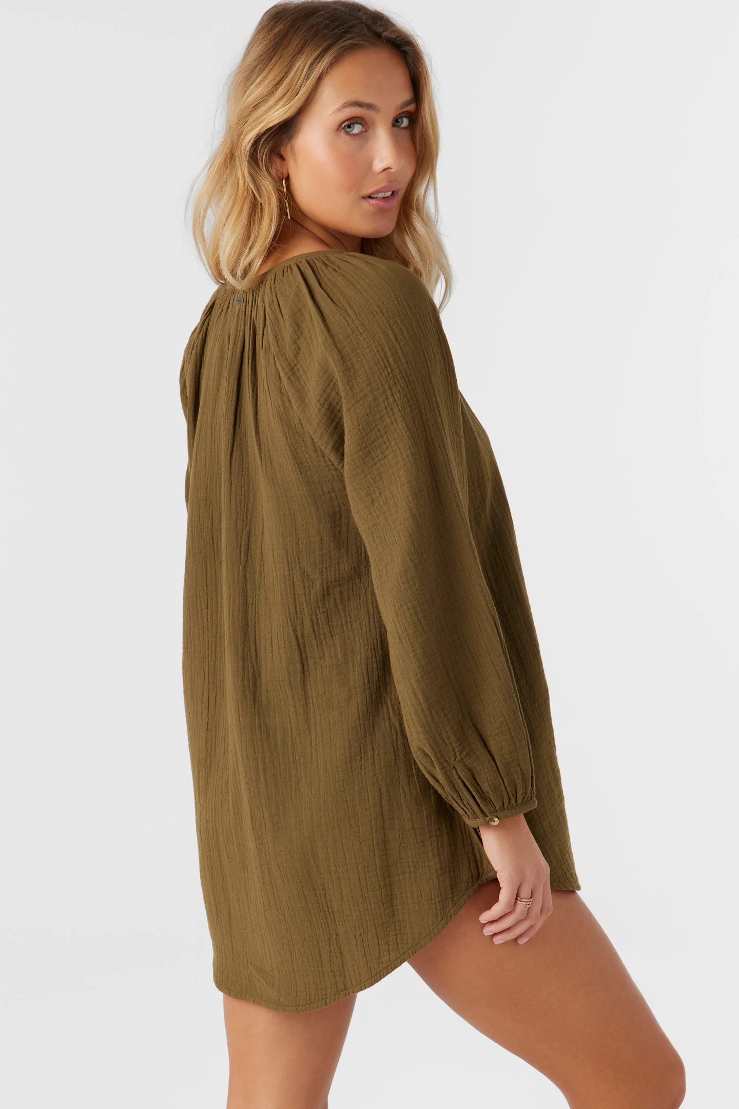 Krysten Crinkle Double Gauze Tunic Swim Cover-Up - Image 6