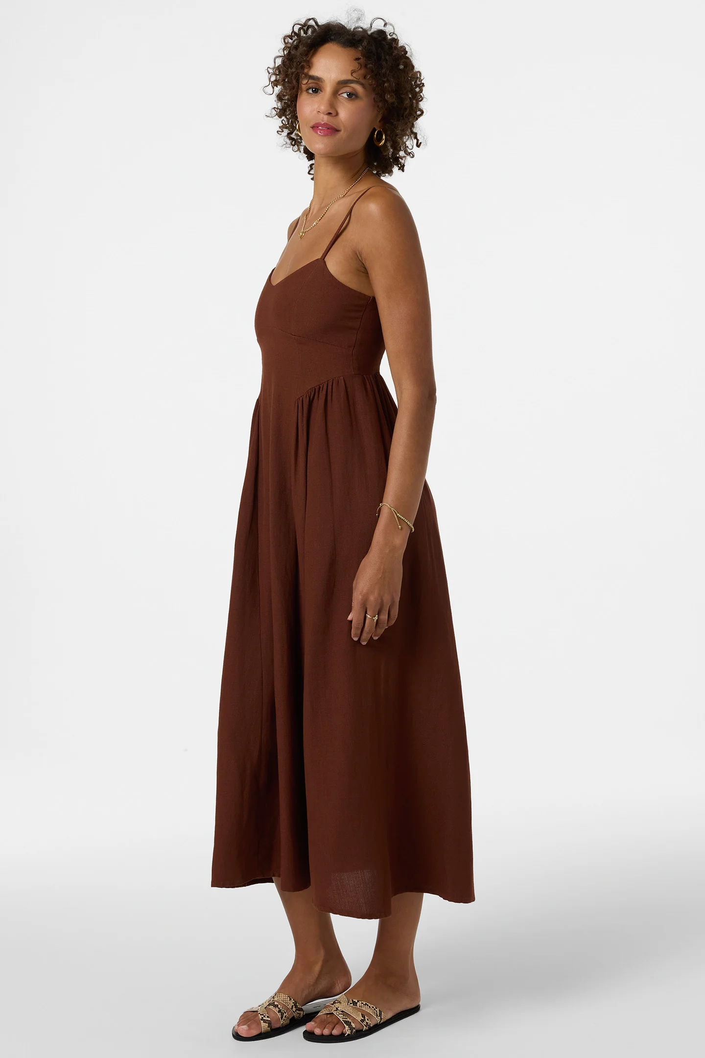 Linden Solid Midi Dress - Image 7