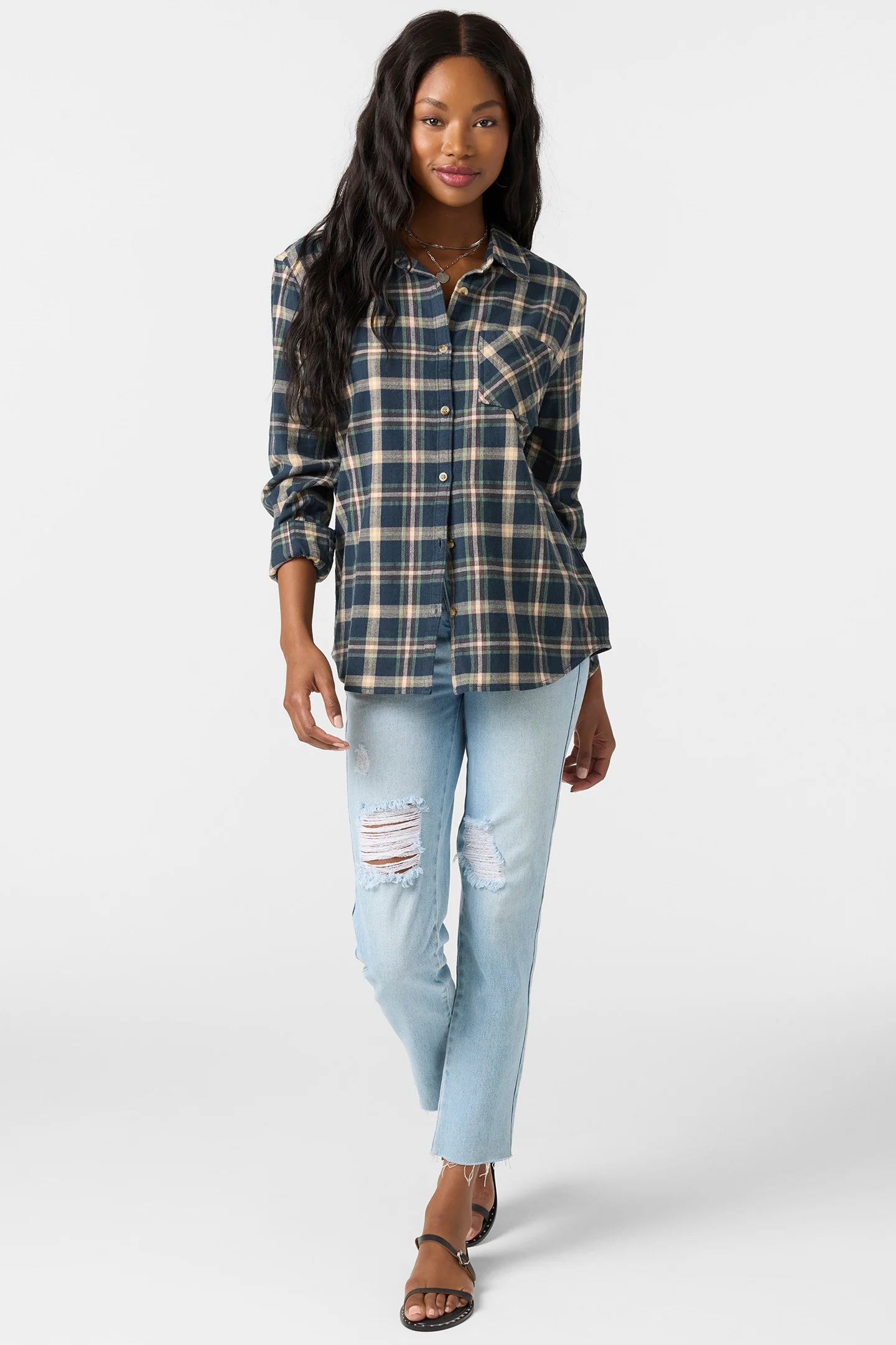 Logan Flannel Long Sleeve Top - Image 3
