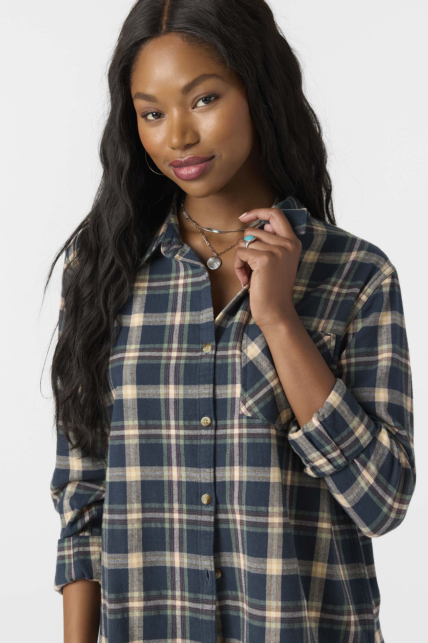 Logan Flannel Long Sleeve Top - Image 4