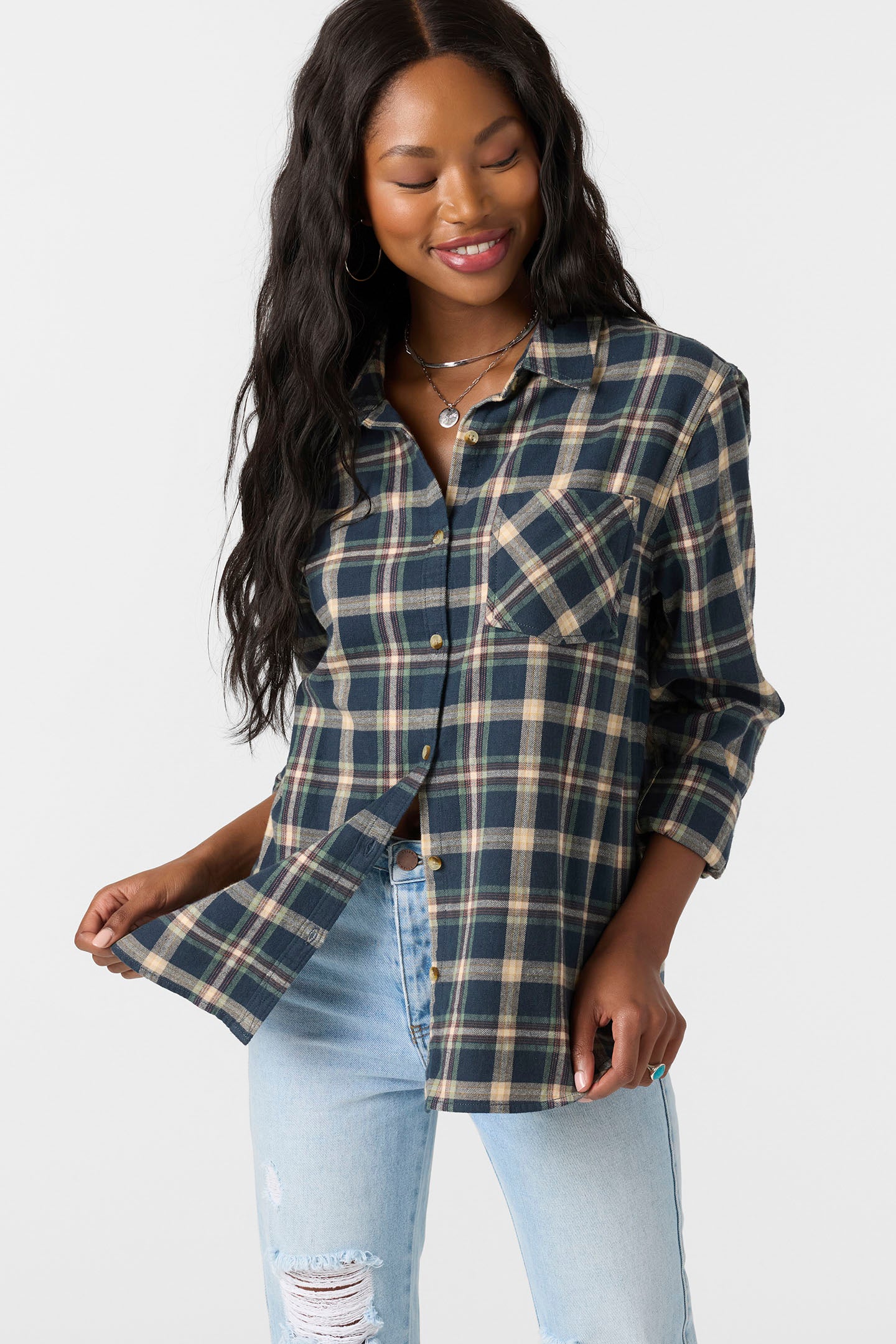 Logan Flannel Long Sleeve Top - Image 5