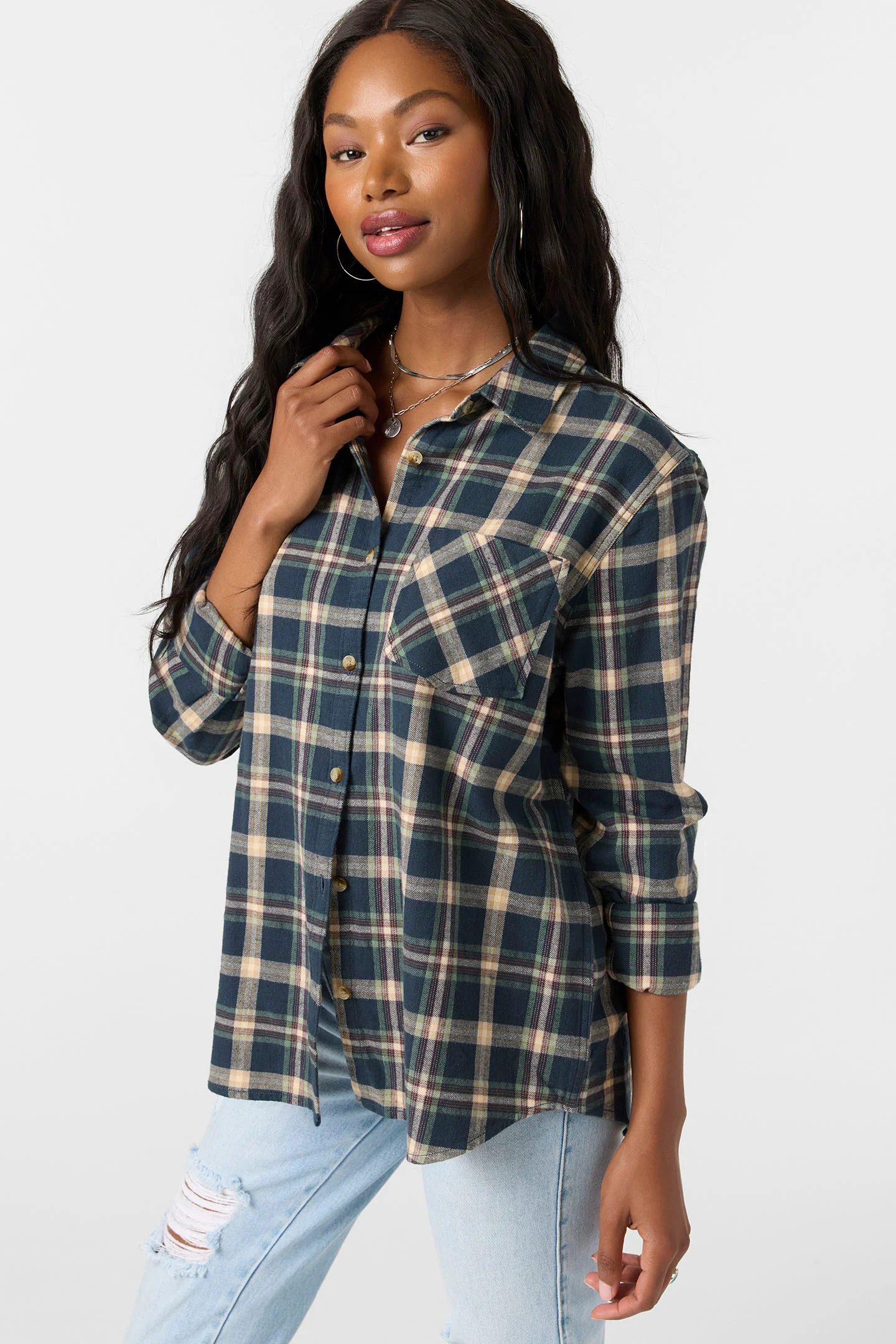 Logan Flannel Long Sleeve Top - Image 6