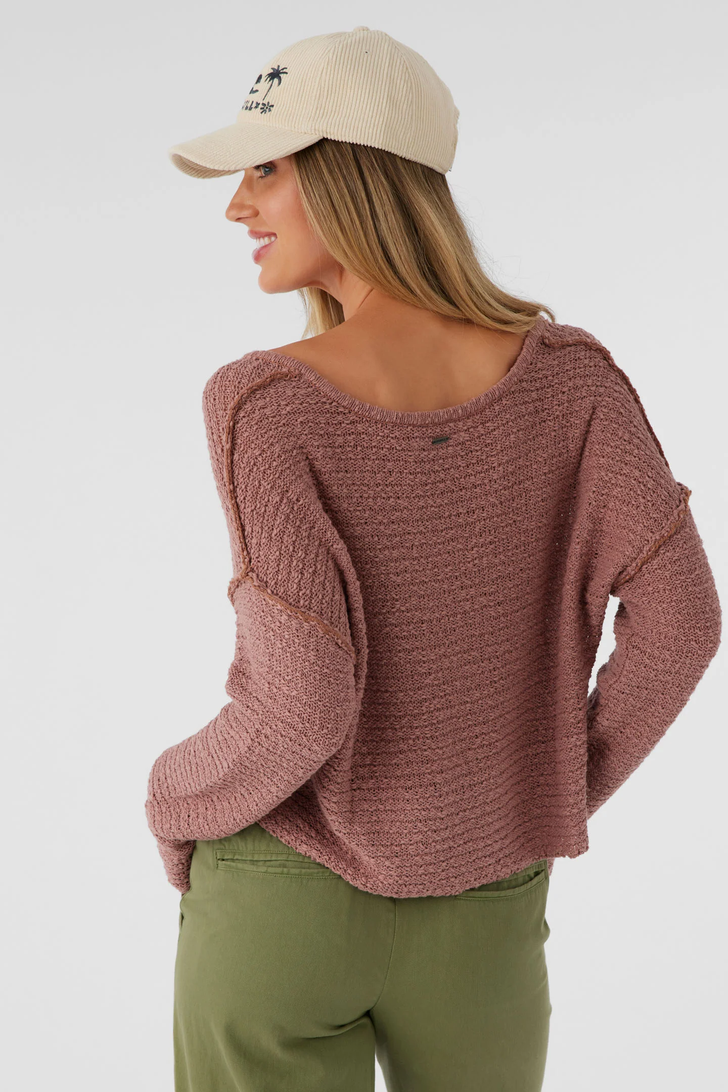 Marina Cotton Slub V-Neck Sweater - Image 4