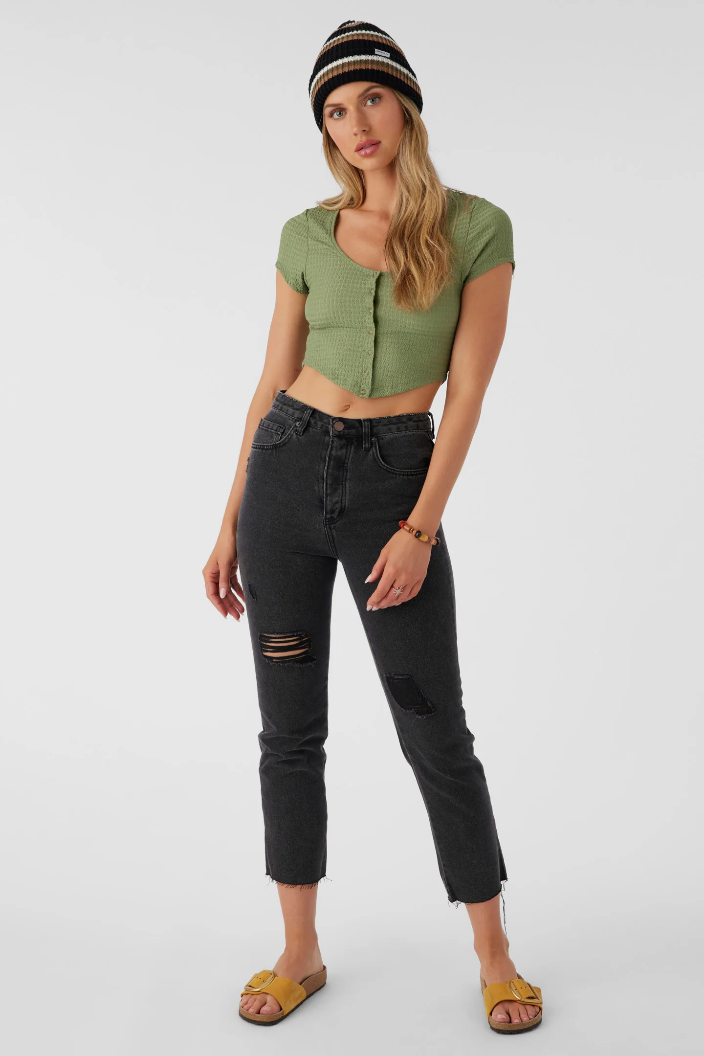 Marlena Textured Knit Crop Top - Image 3
