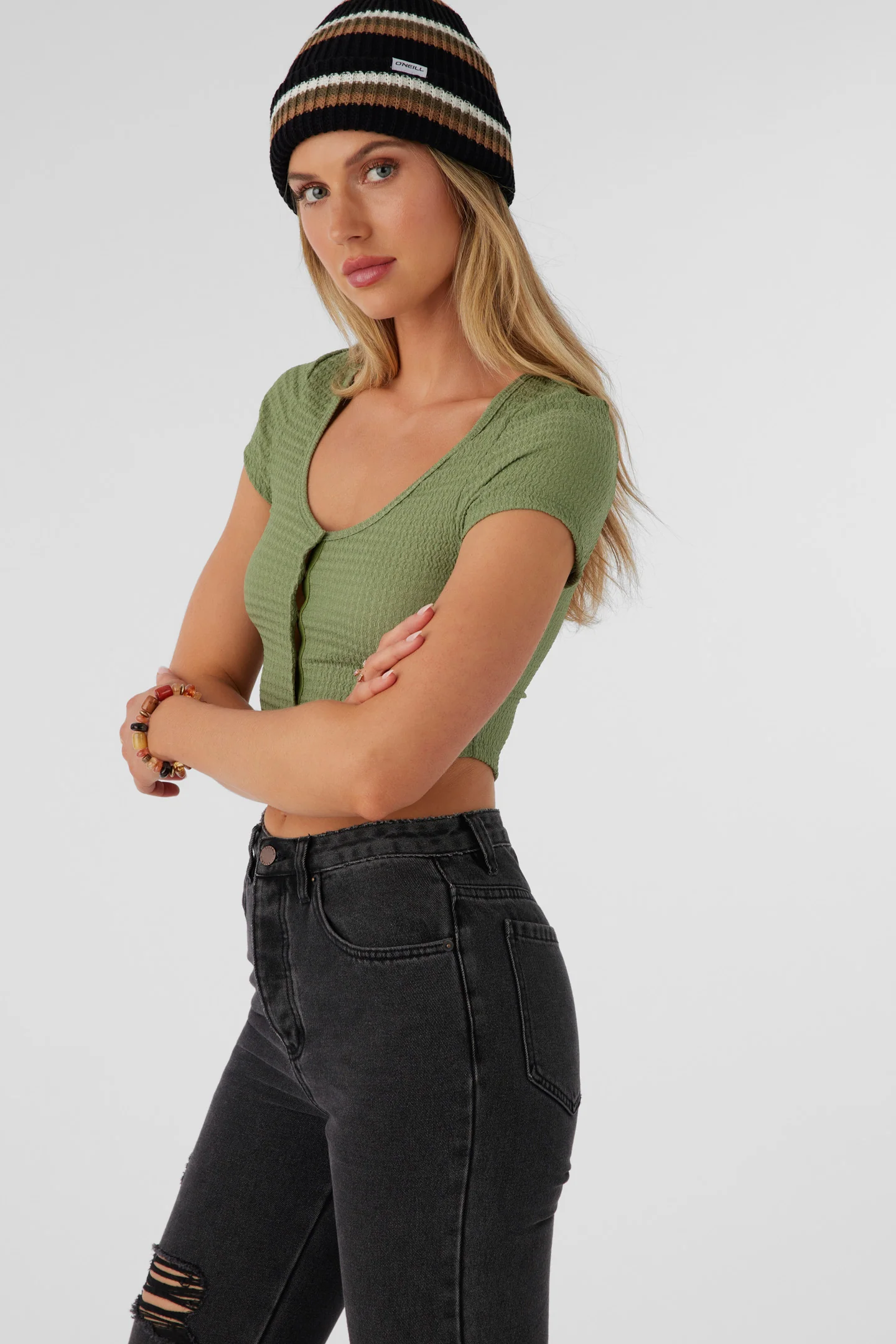 Marlena Textured Knit Crop Top - Image 5