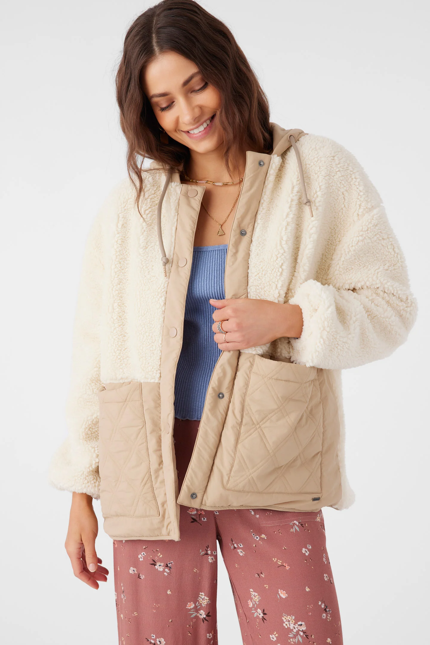 Meena High Pile Fleece Quilted Jacket - Image 5