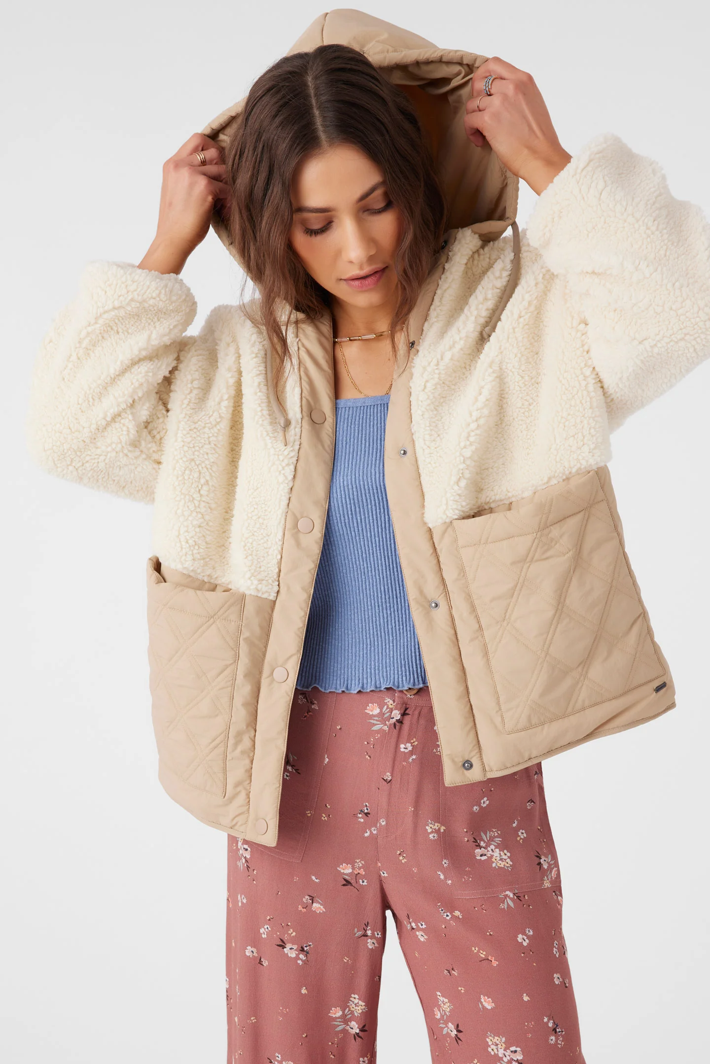 Meena High Pile Fleece Quilted Jacket - Image 7