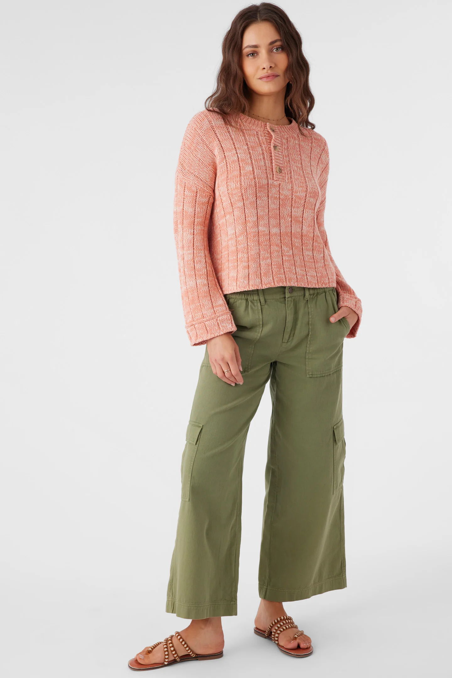 Oceanfront Henley Long Sleeve Sweater - Image 3