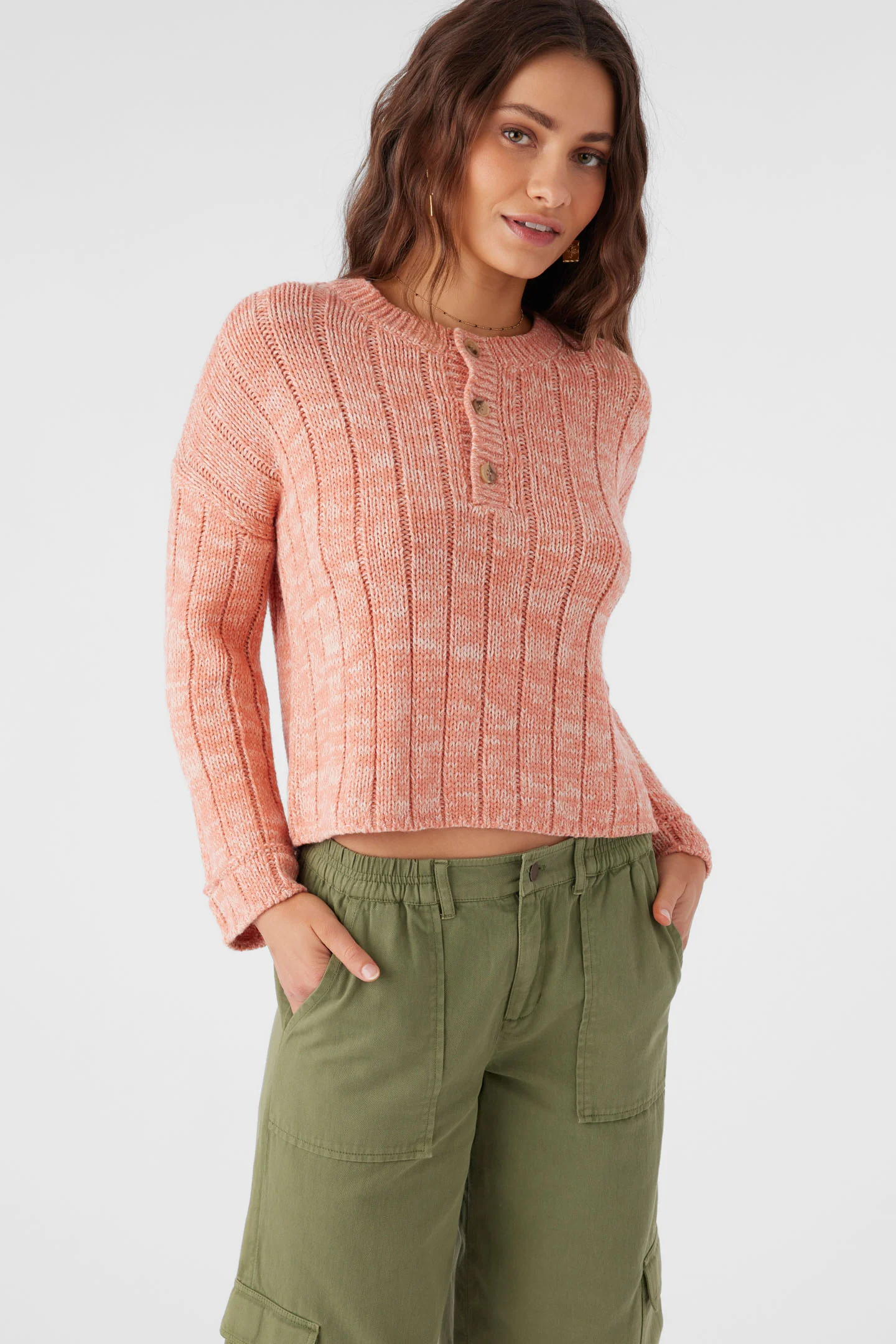 Oceanfront Henley Long Sleeve Sweater - Image 6