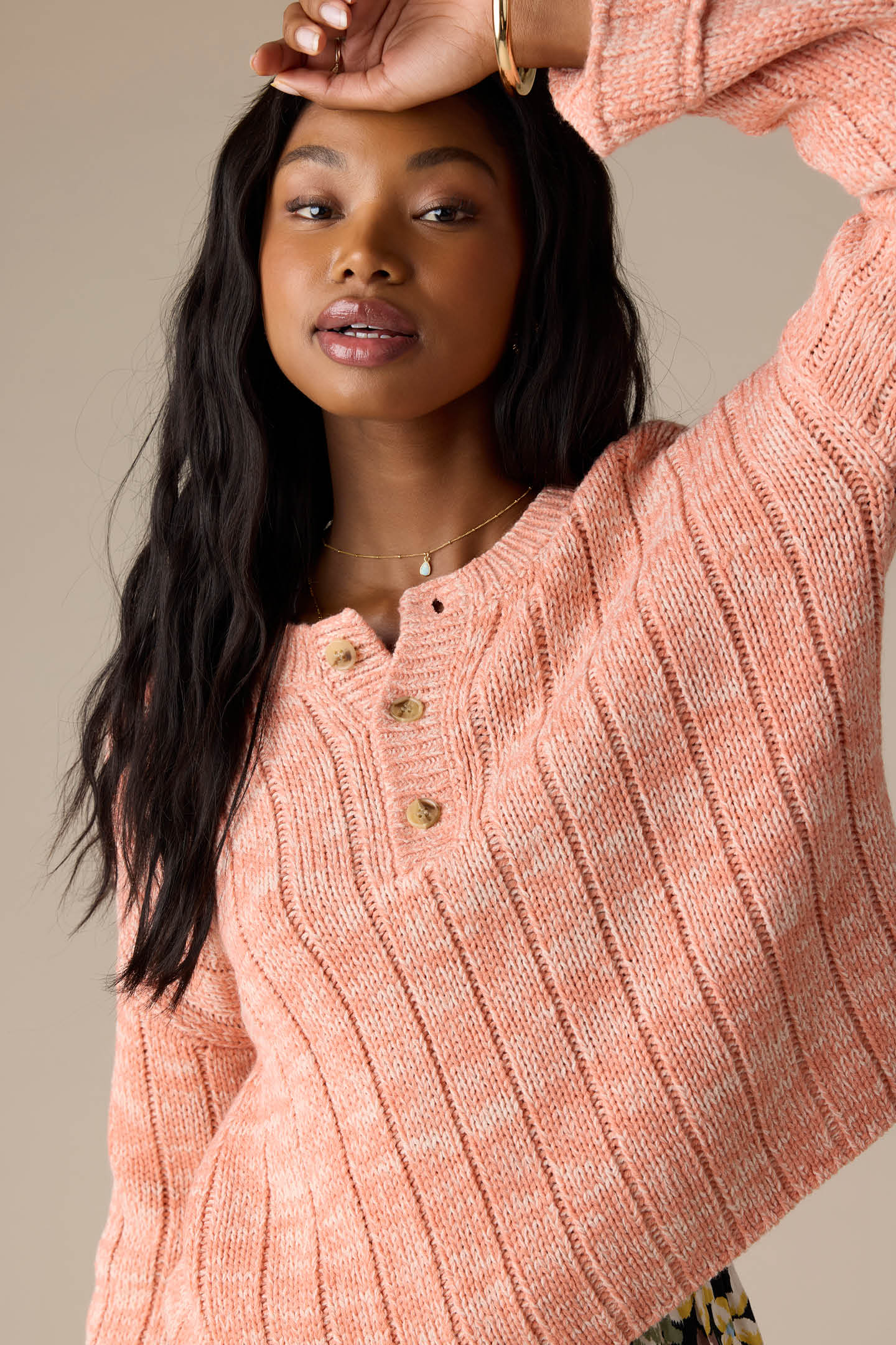 Oceanfront Henley Long Sleeve Sweater - Image 7