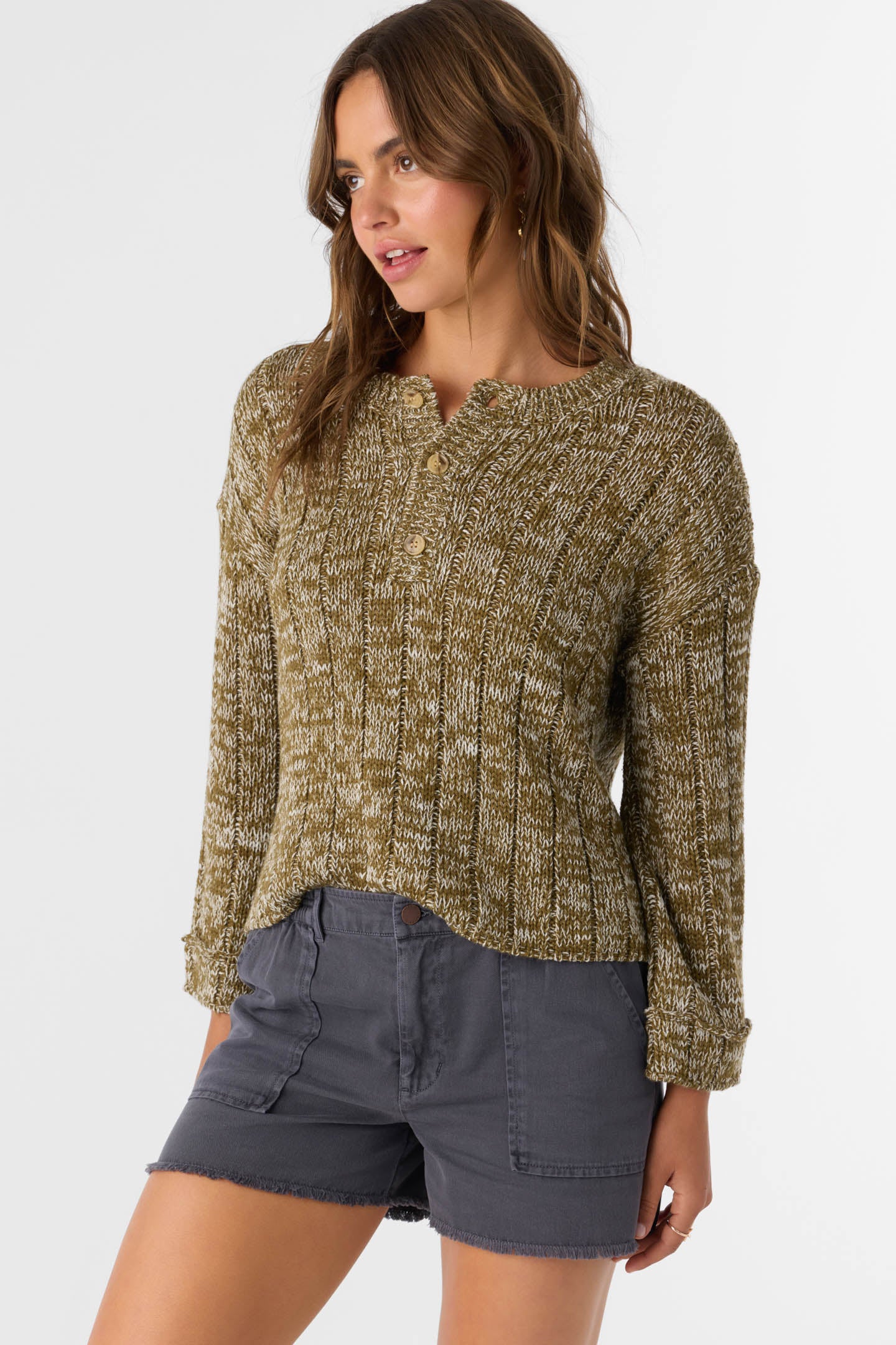 Oceanfront Henley Long Sleeve Sweater - Image 5
