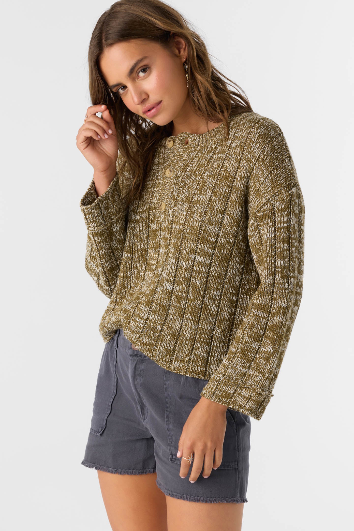 Oceanfront Henley Long Sleeve Sweater - Image 6