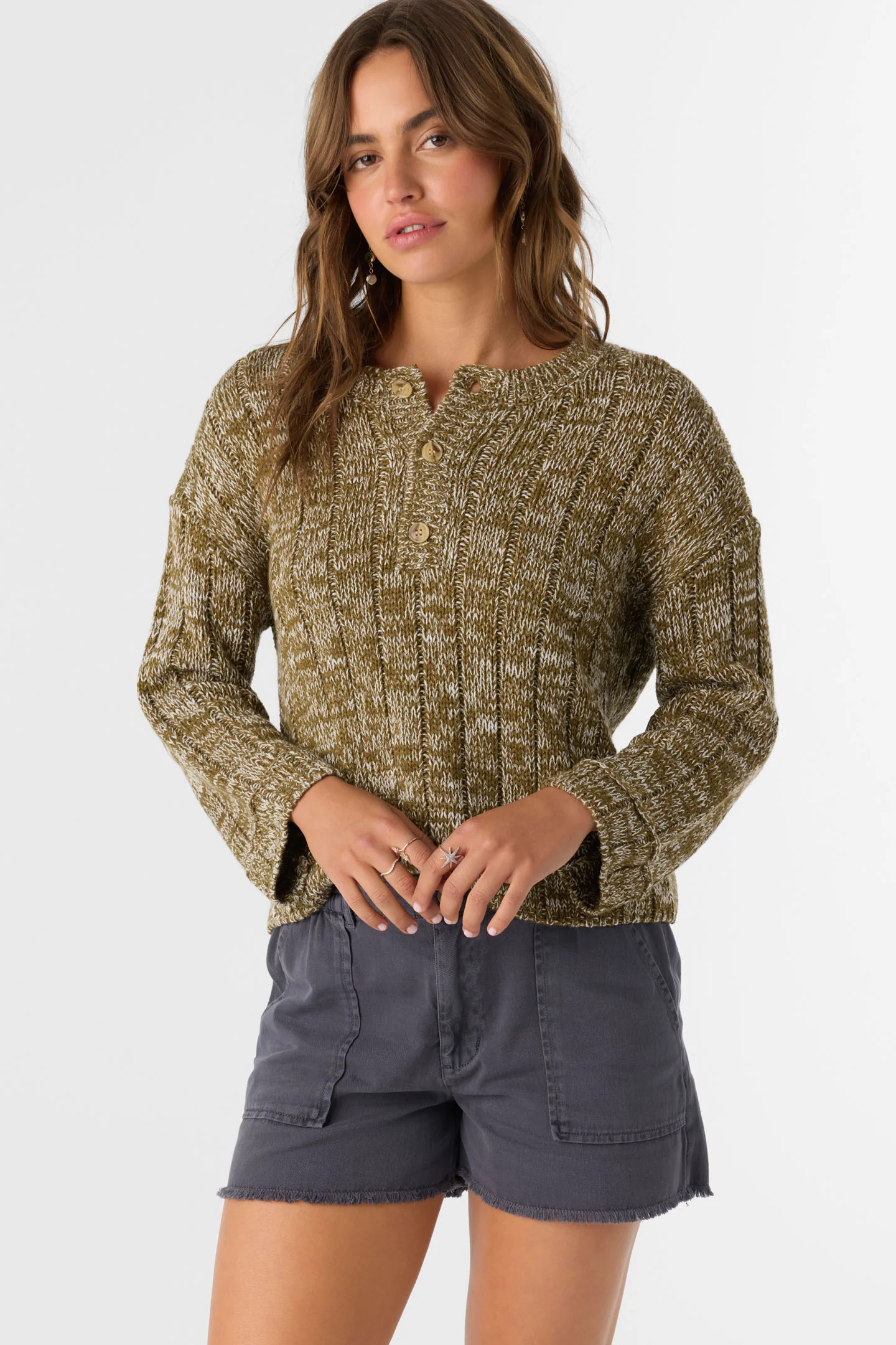 Oceanfront Henley Long Sleeve Sweater - Image 7