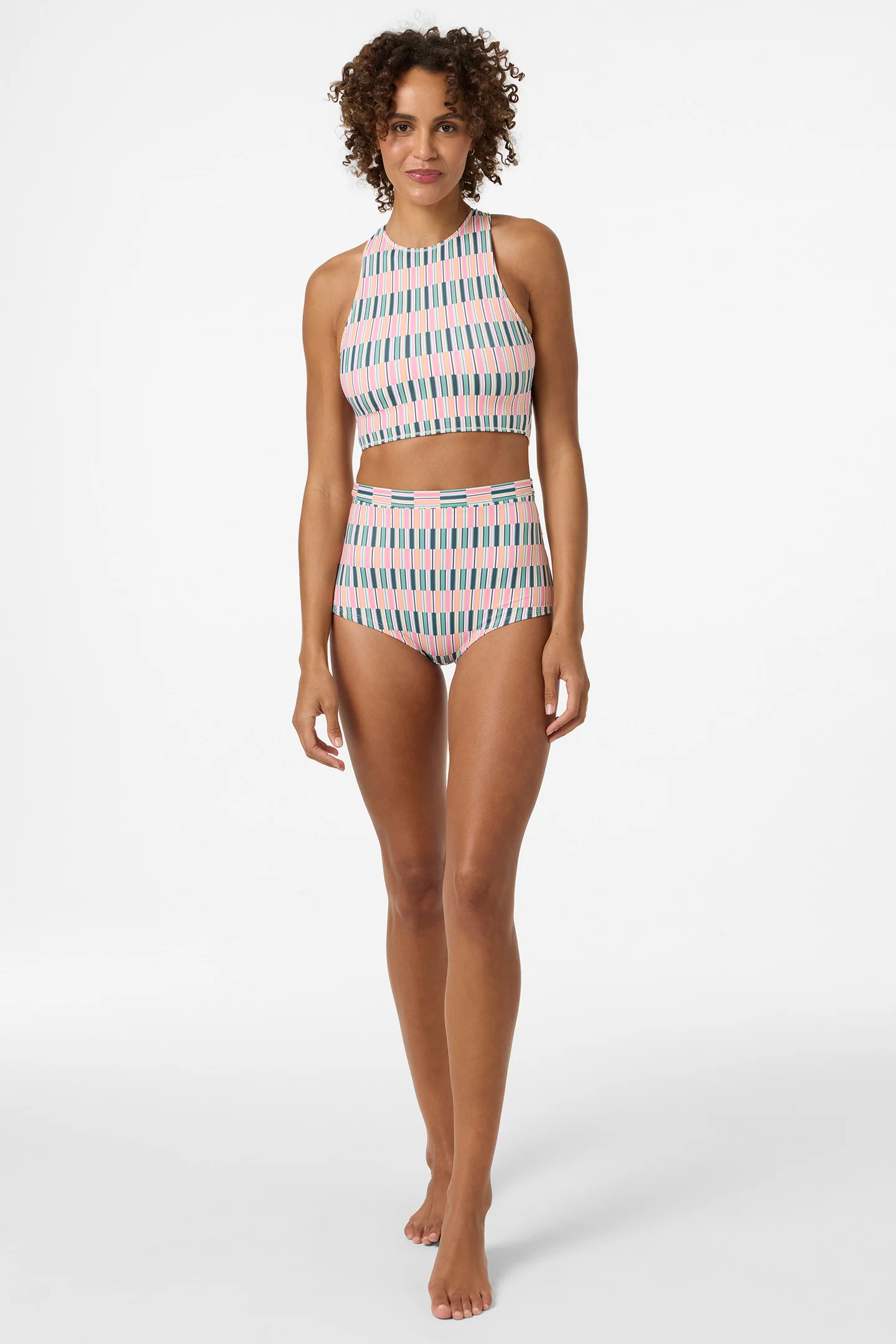 Performance Surf Glenwood High Neck Printed Active Top - Image 3