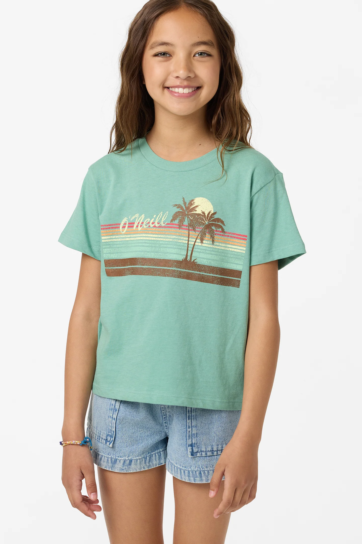 Girl's Retro Stripe Willa Skimmer Tee - Image 2