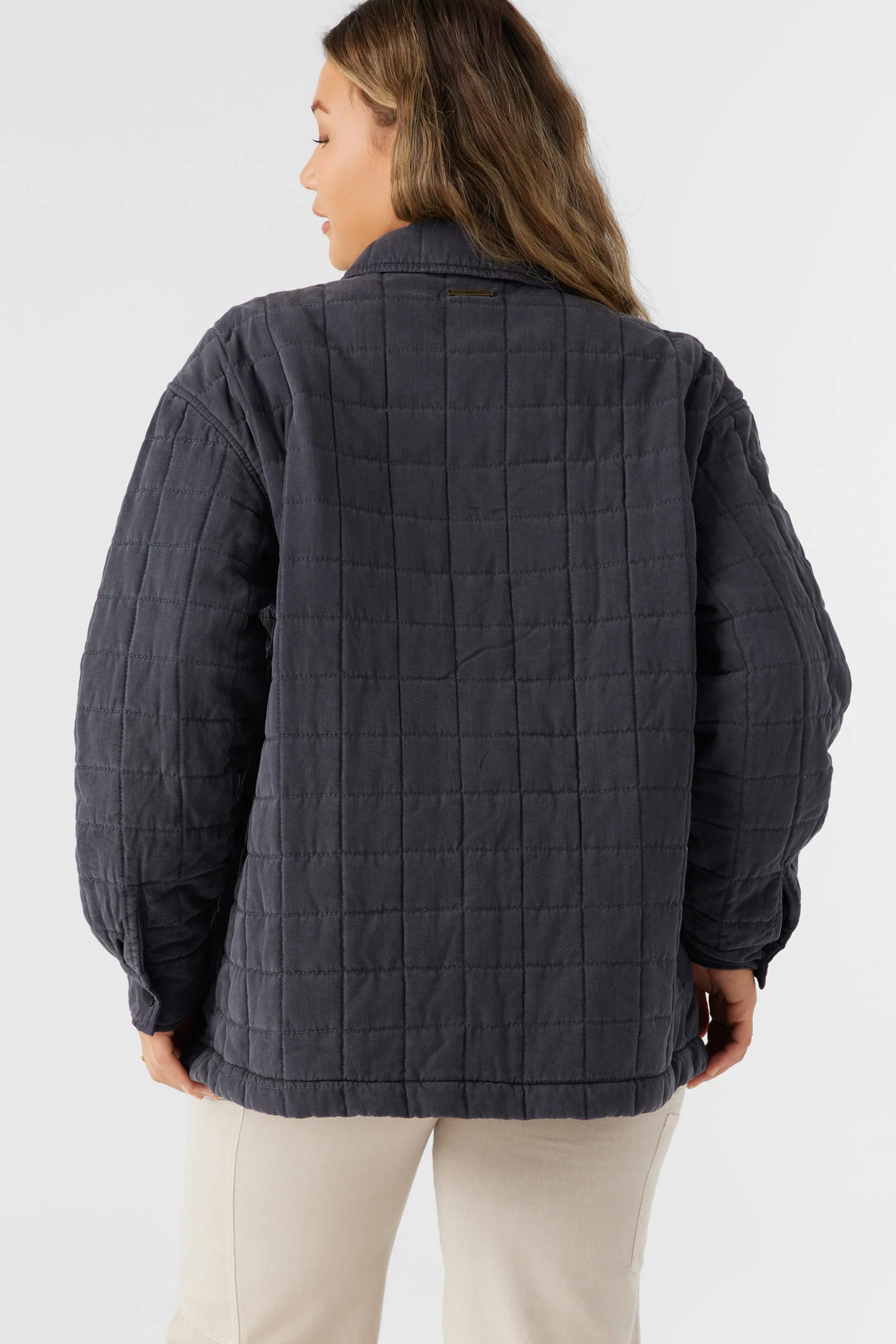 Rya Quilted Oversized Fit Snap Front Jacket - Image 8
