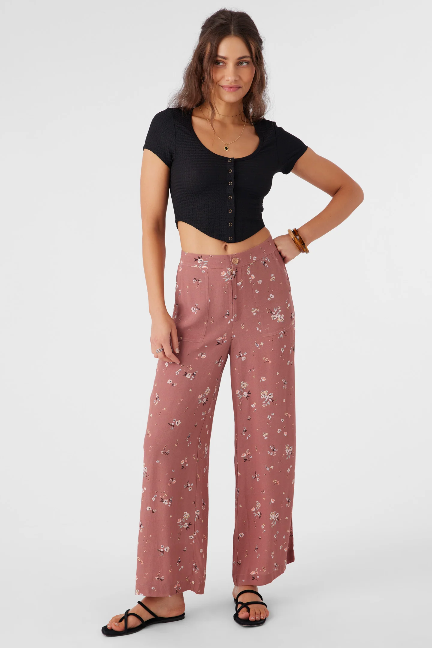 Rylan Venus Ditsy Wide Leg Pants - Image 3
