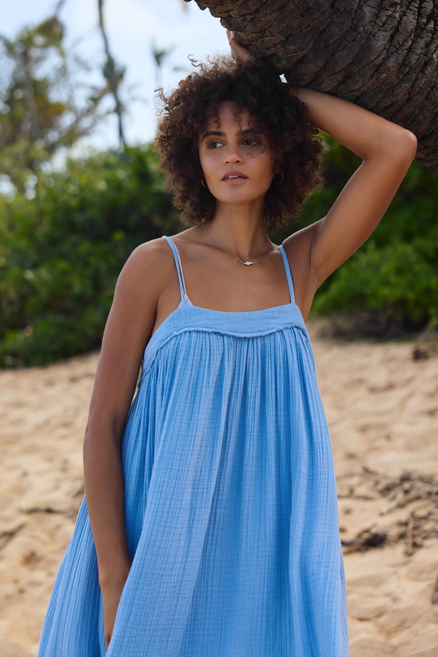 Saltwater Solids Sai Maxi Cover-Up Dress - Image 5