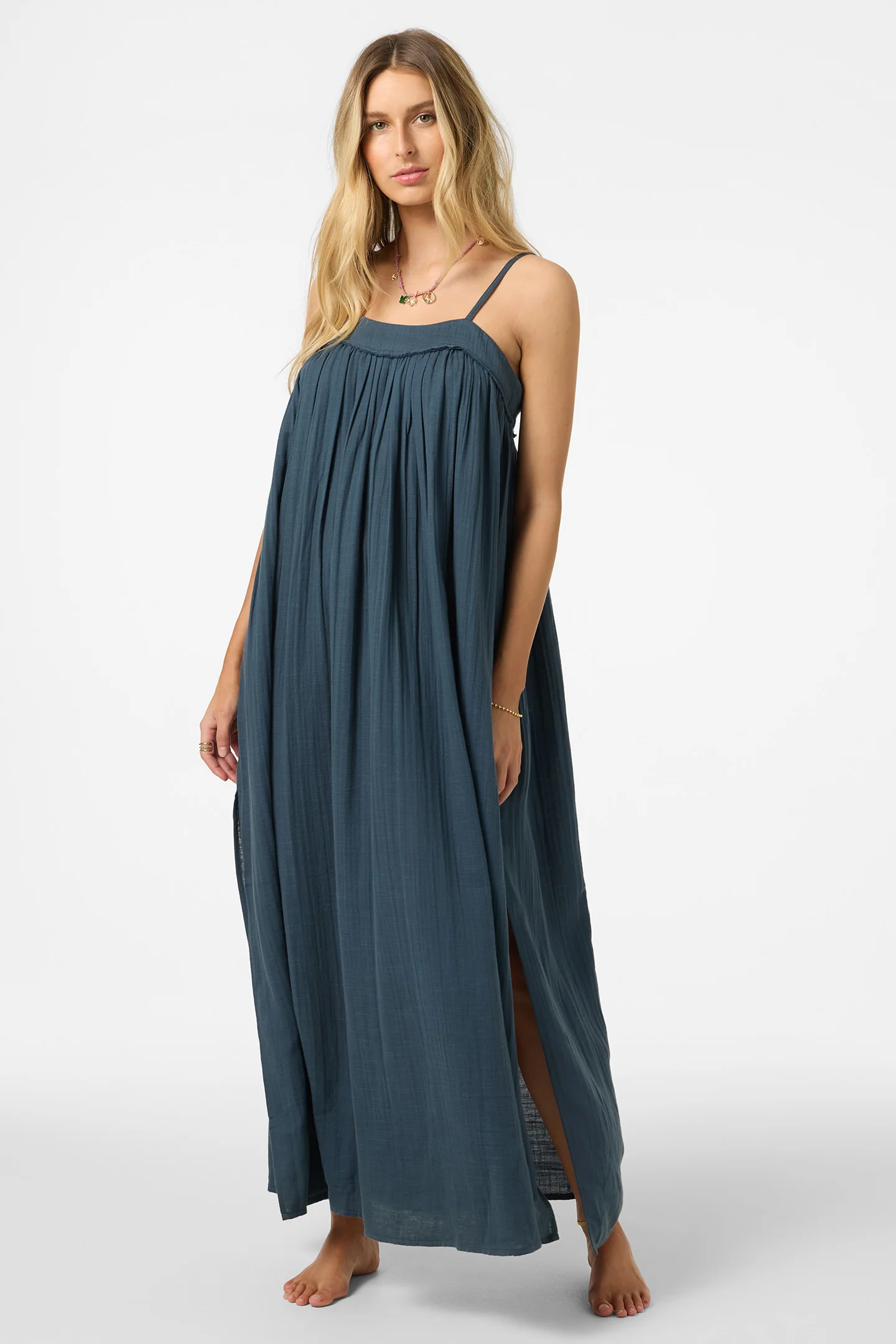 Saltwater Solids Sai Maxi Cover-Up Dress - Image 3