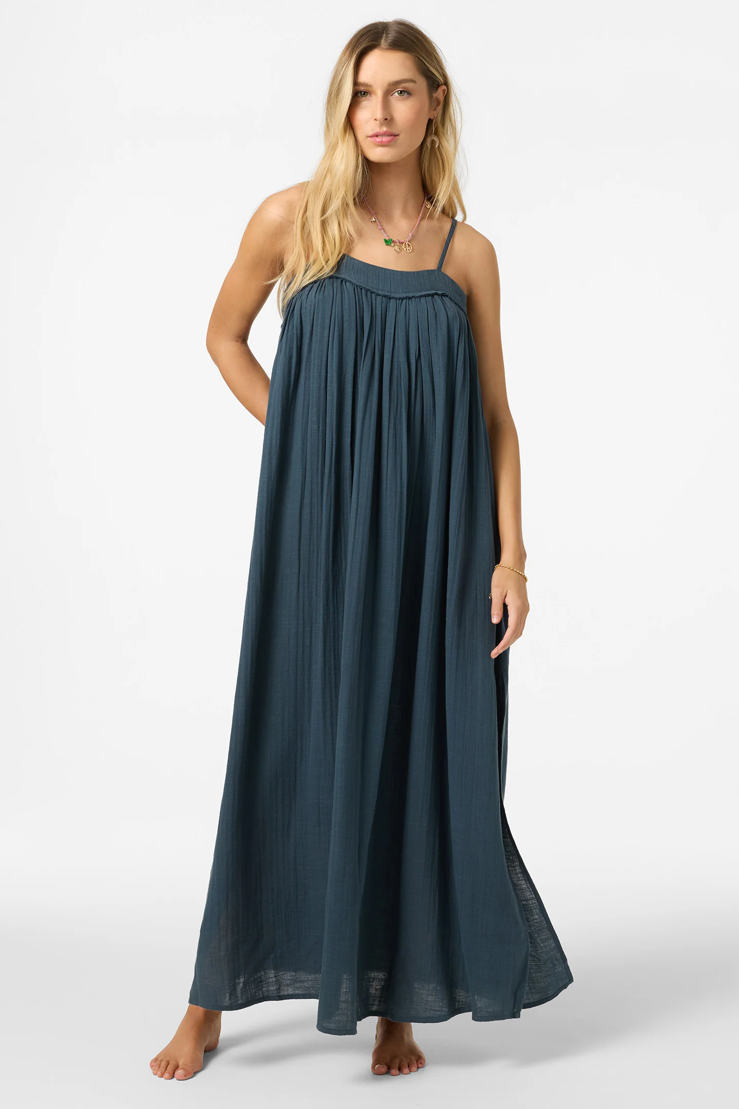 Saltwater Solids Sai Maxi Cover-Up Dress - Image 6