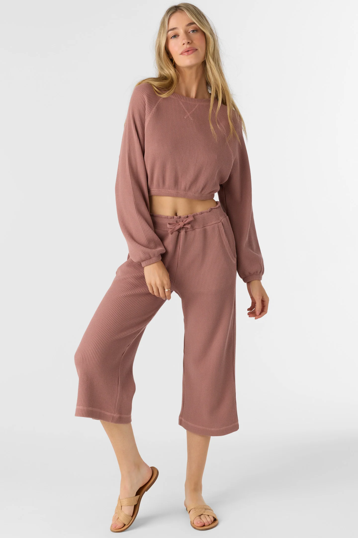Tour Waffle Knit Cropped Lounge Pants - Image 2
